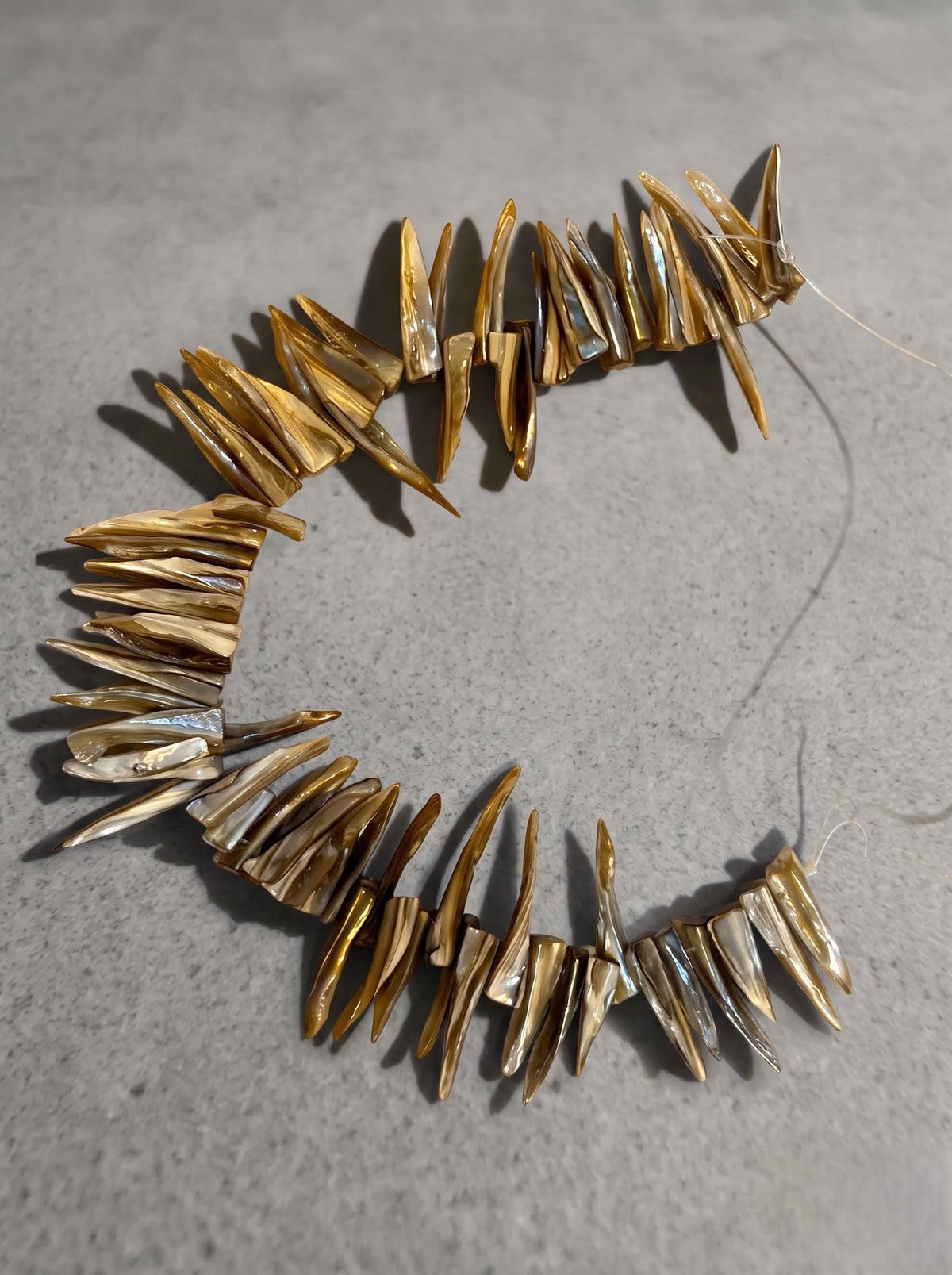 Golden Spike Shell Necklace