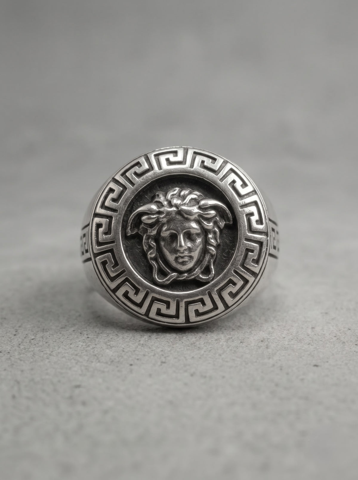 Versa Greek Medusa Statement Ring