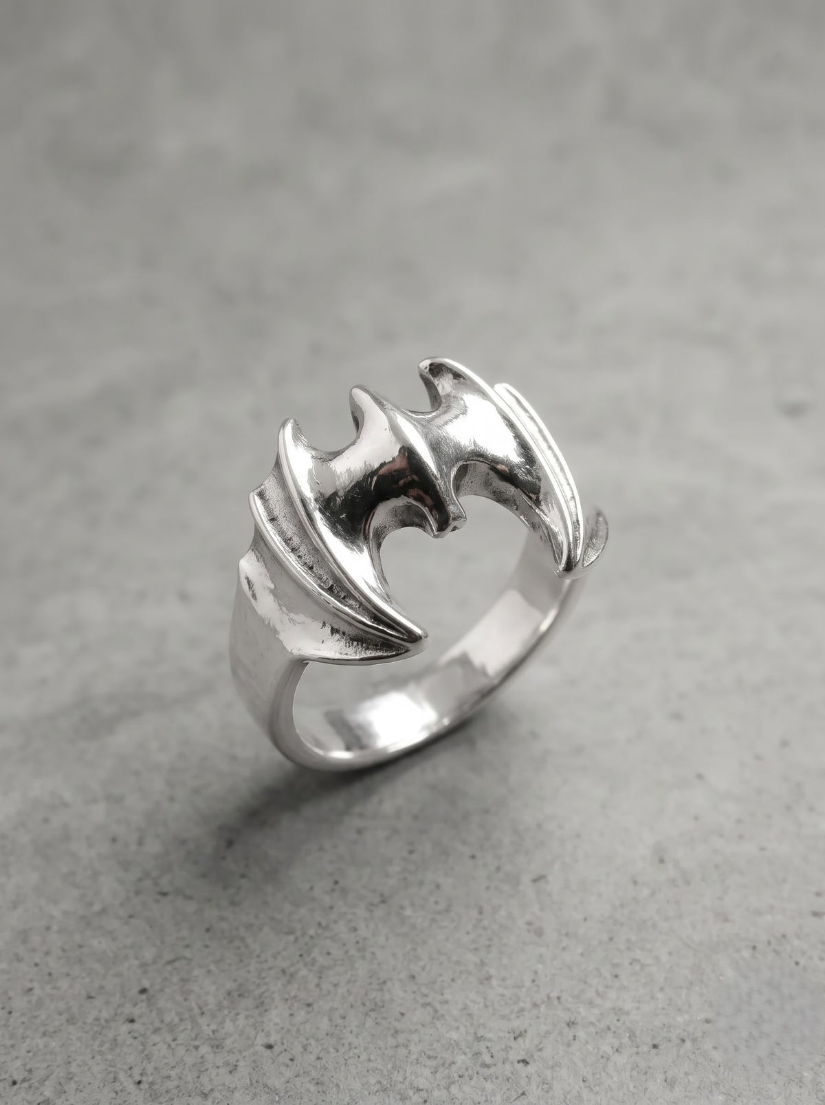 Silver Batwing Statement Ring