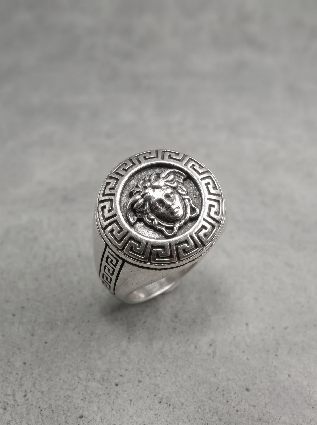 Versa Greek Medusa Statement Ring