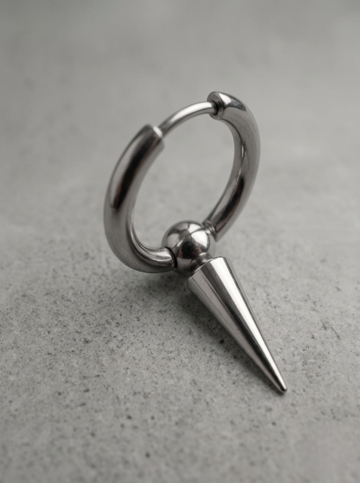 Silver Spike Hoop Earring – Punk Gothic Edition