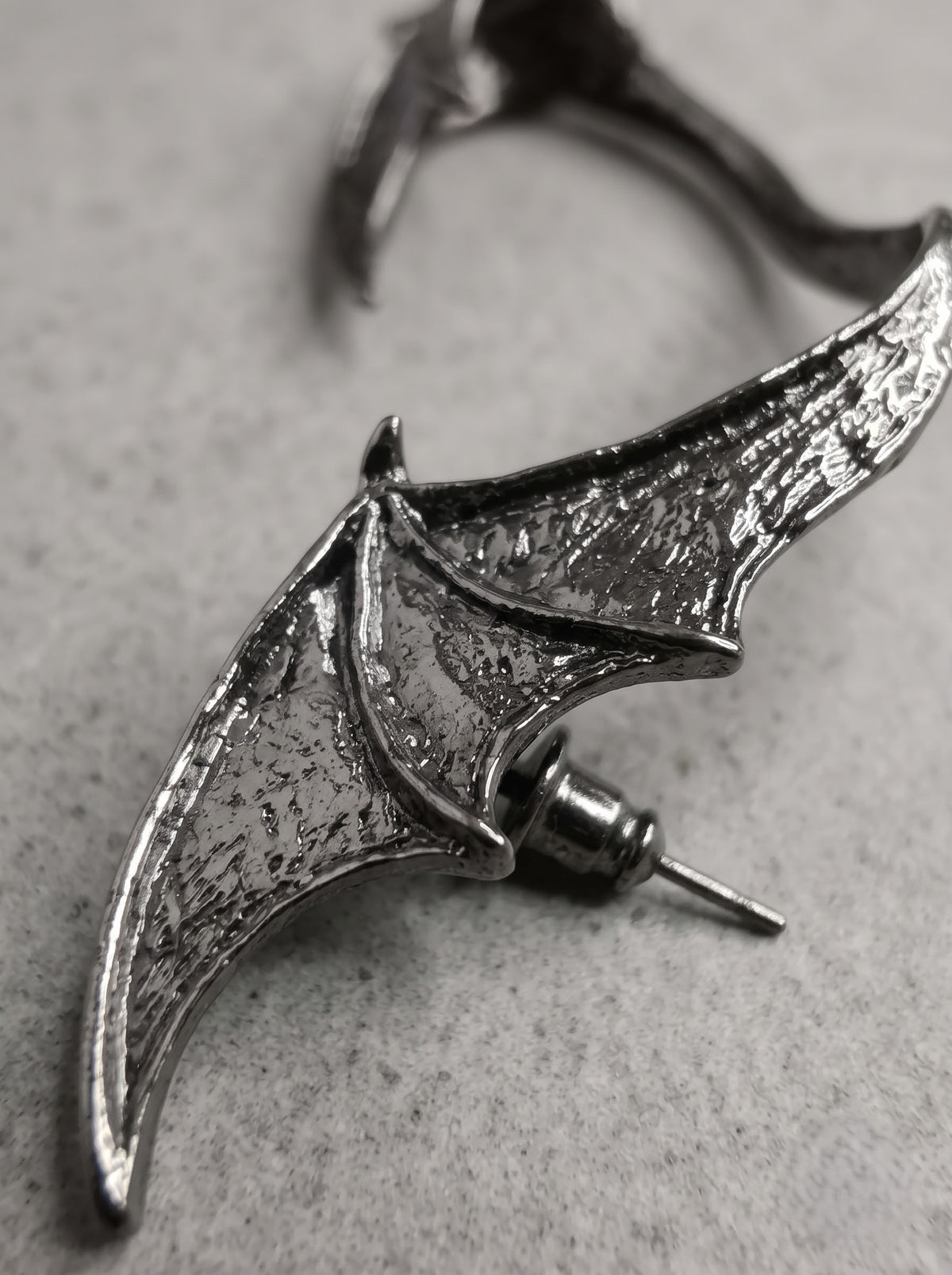 Silver Bat Wing Ear Cuff