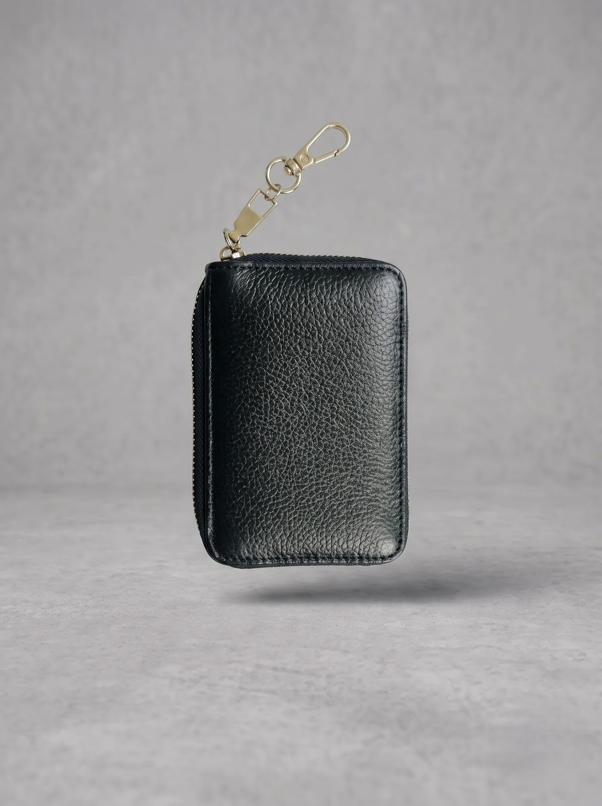 Black Gothic Cross Zip Wallet with Clip