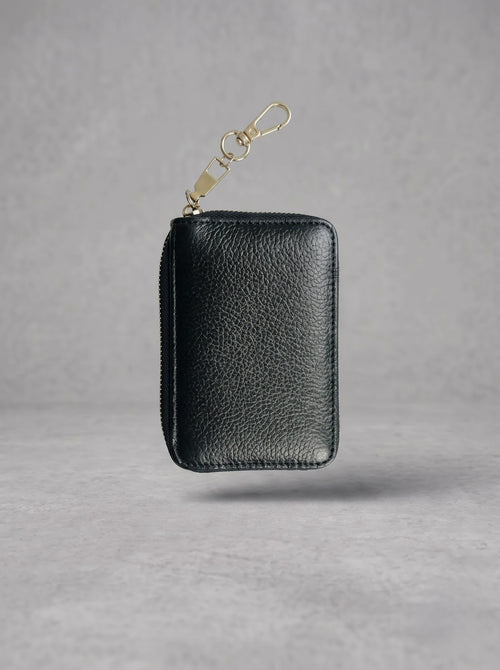 Black Gothic Cross Zip Wallet with Clip