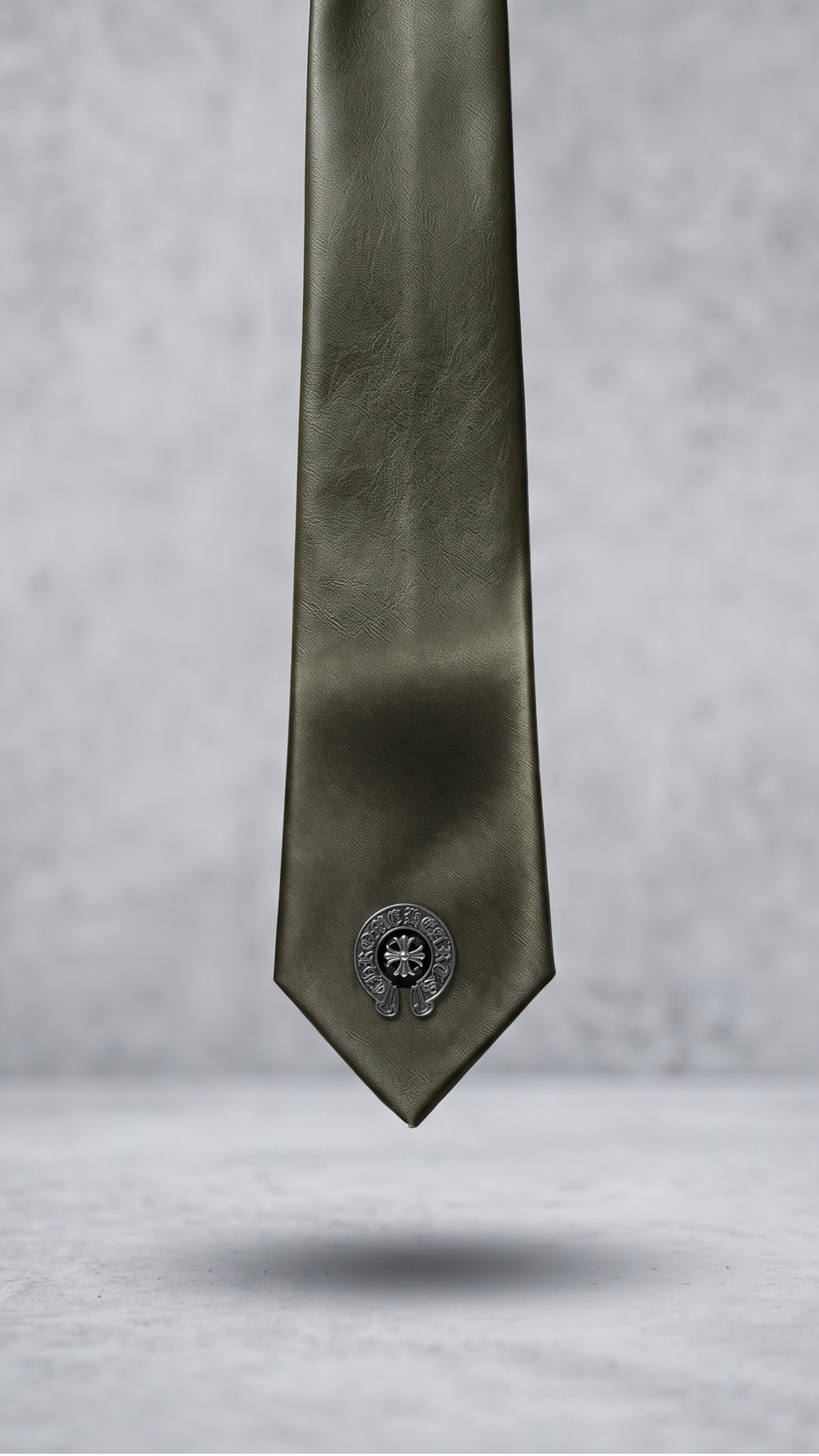 Olive Crest Textured Tie