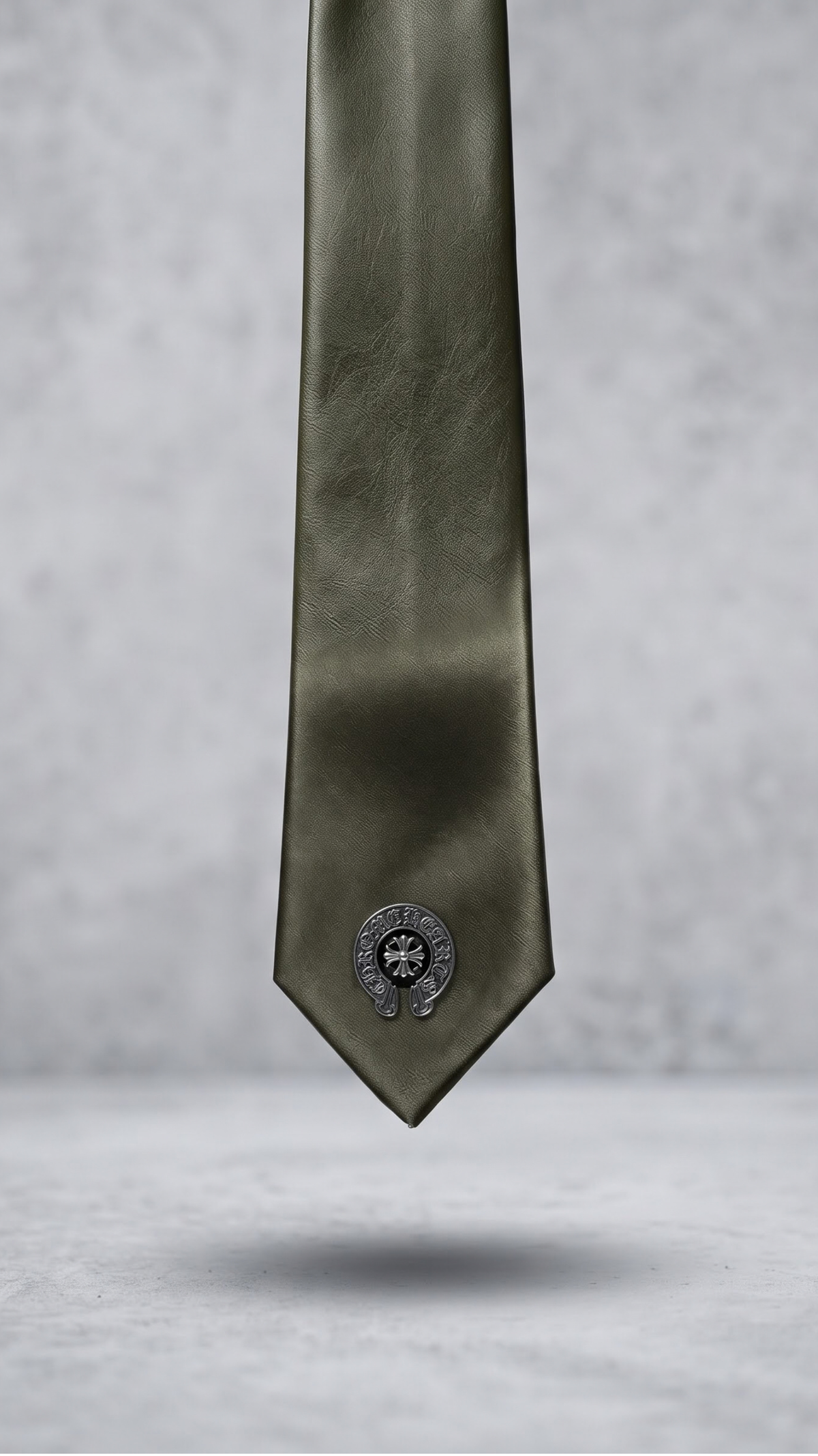 Olive Crest Textured Tie