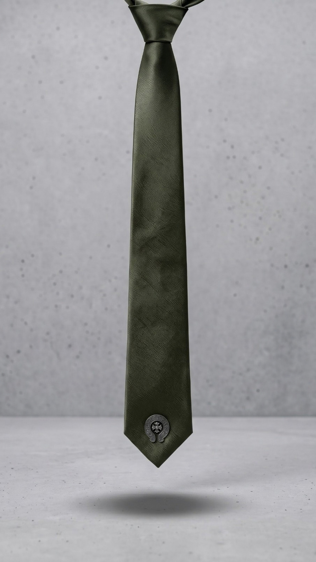 Olive Crest Textured Tie