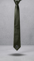 Olive Crest Textured Tie