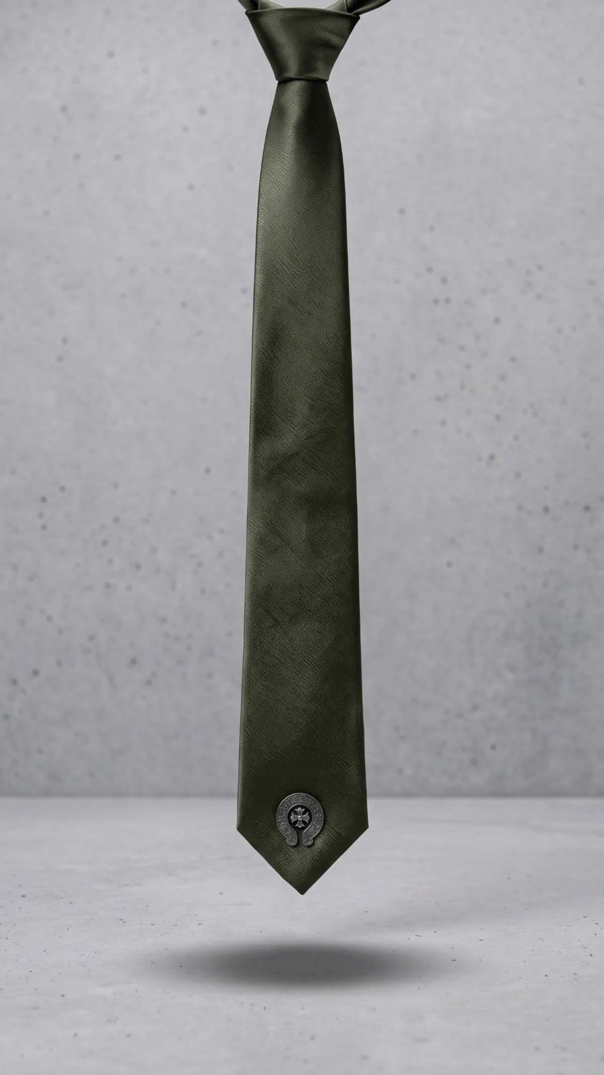 Olive Crest Textured Tie