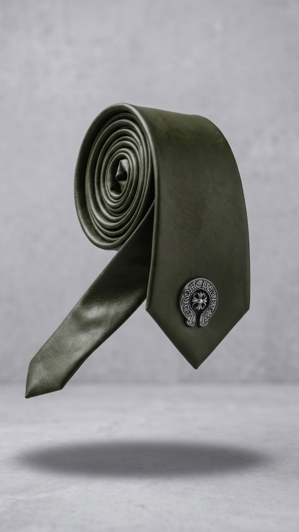 Olive Crest Textured Tie