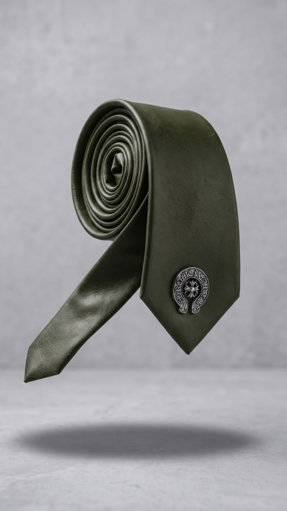 Olive Crest Textured Tie