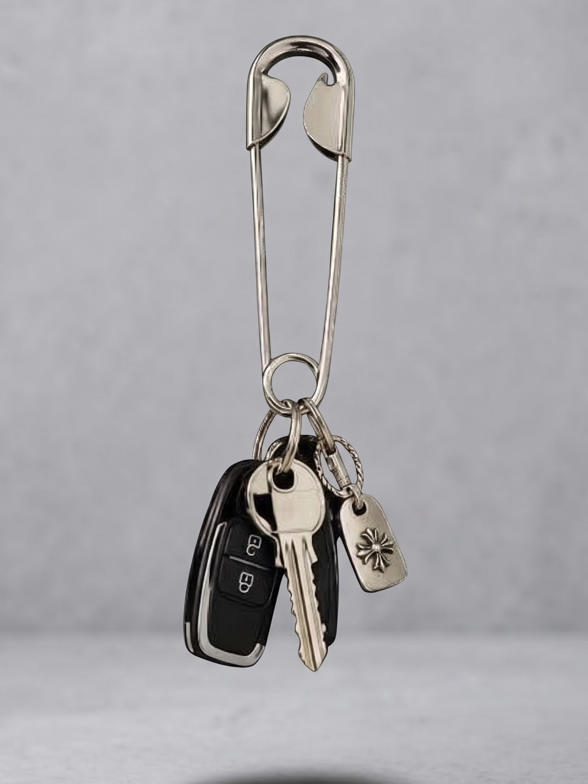 Oversized Safety Pin Keychain