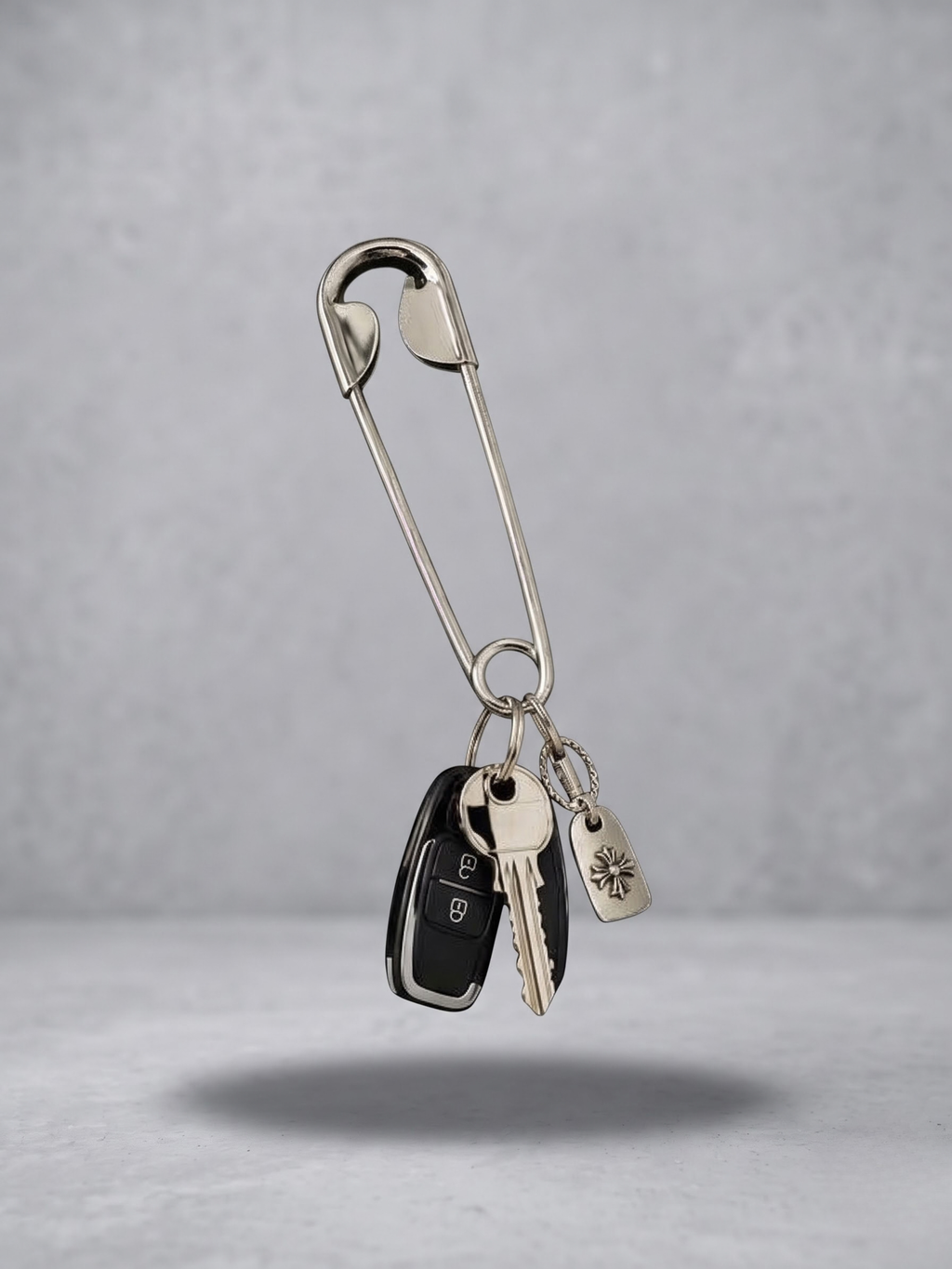 Oversized Safety Pin Keychain