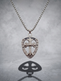 Gothic Shield Cross Pendant Necklace