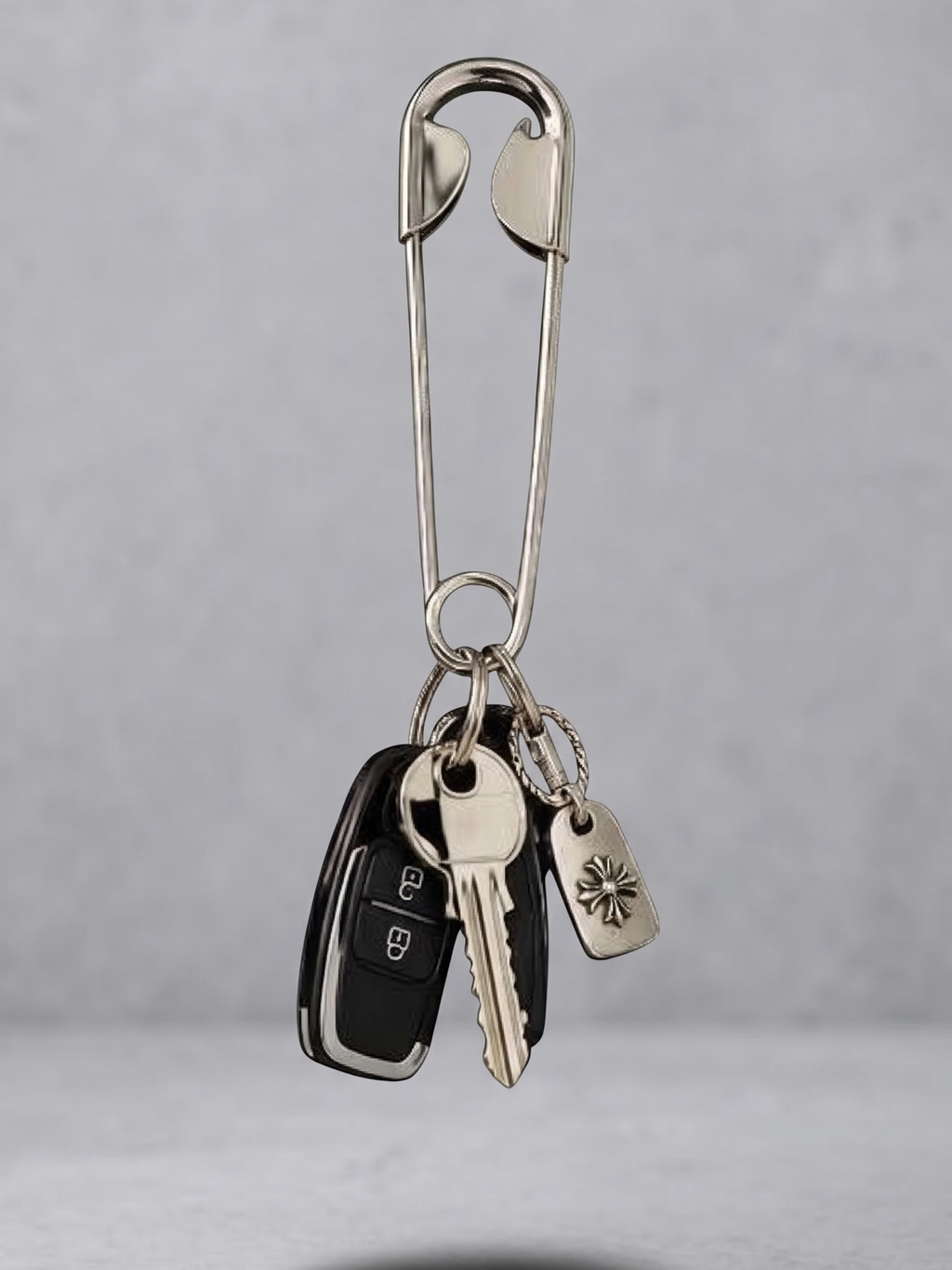 Oversized Safety Pin Keychain