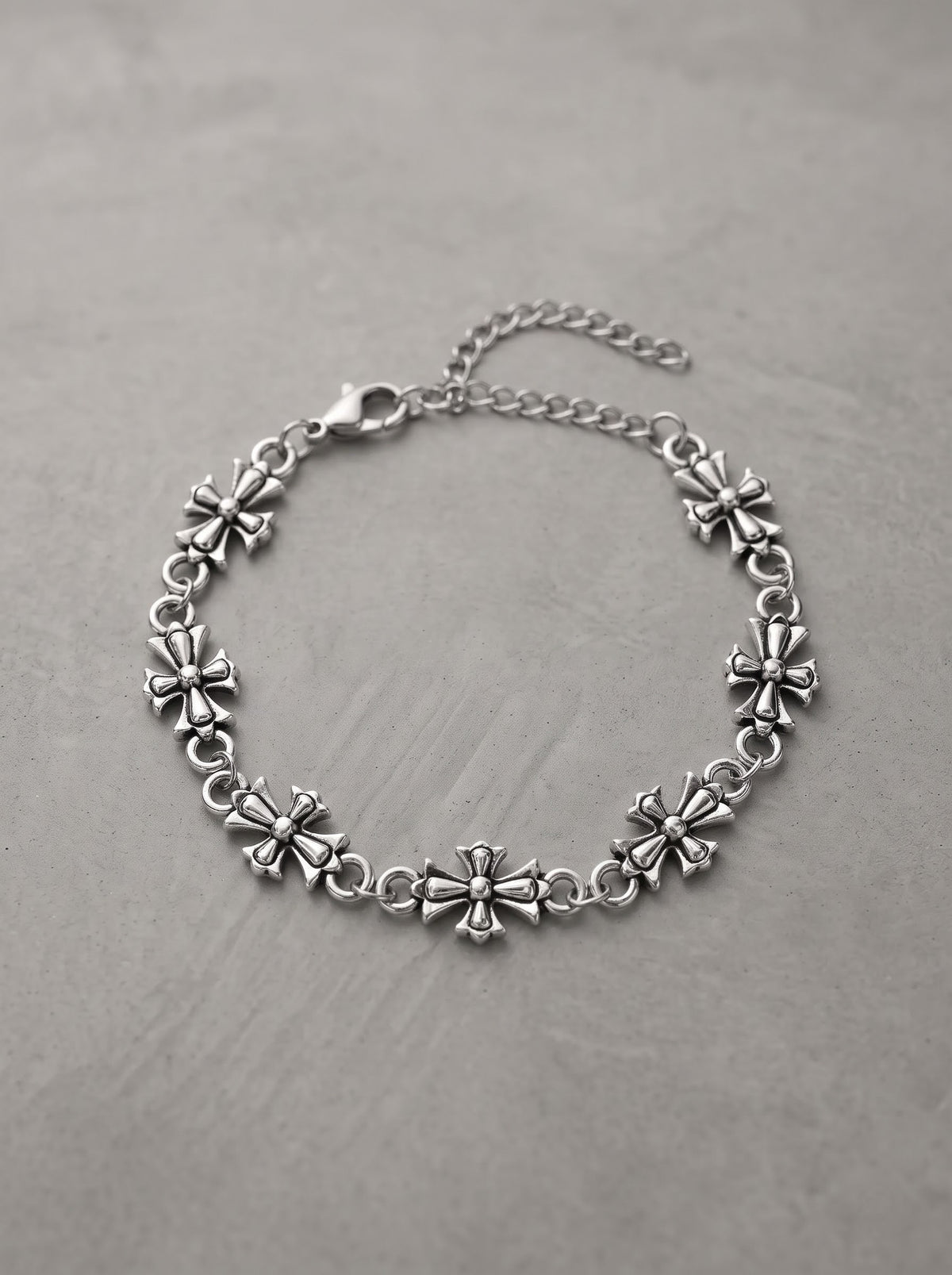 Silver Bloom Link Bracelet