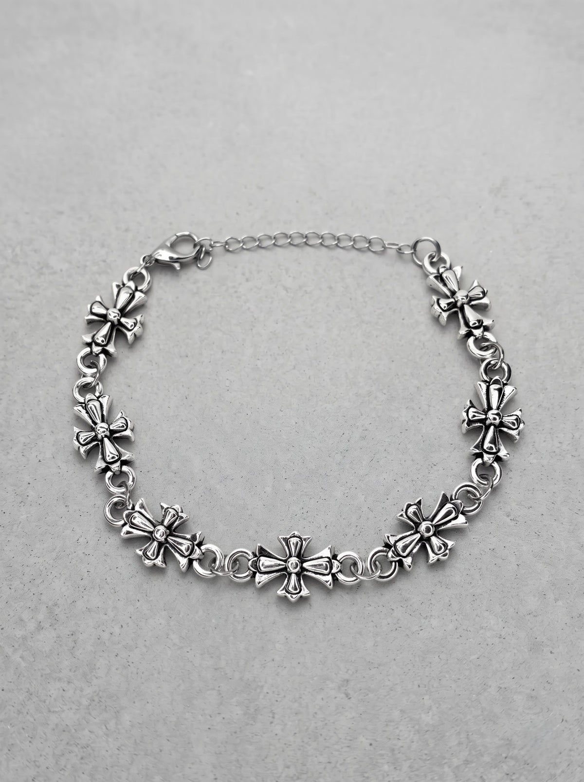 Silver Bloom Link Bracelet