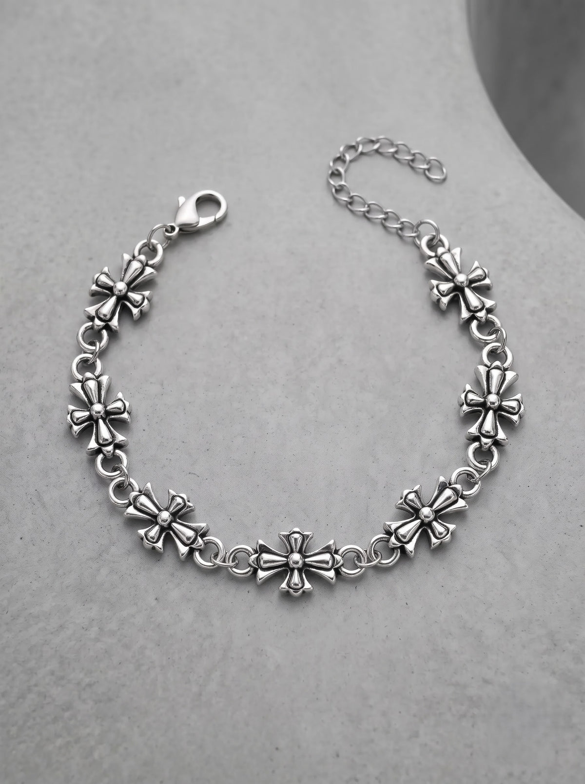 Silver Bloom Link Bracelet