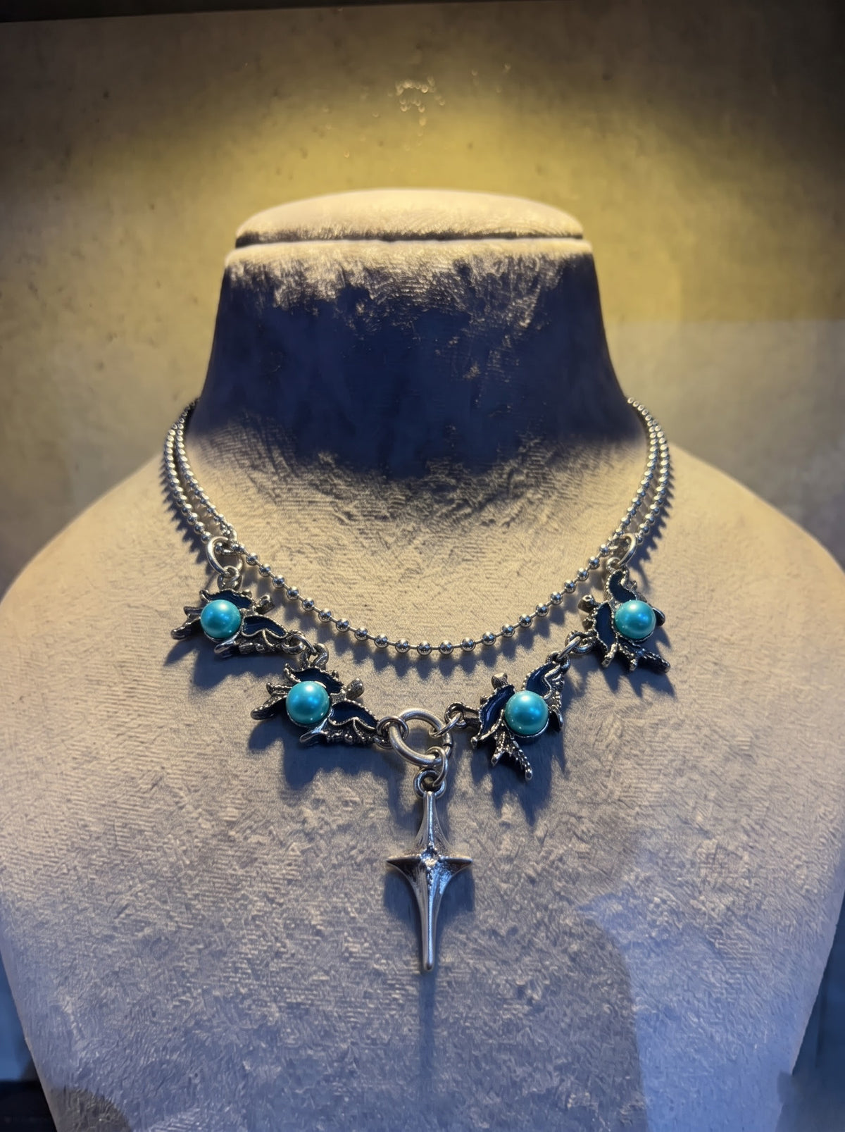 Celestial Azure Thorn Necklace