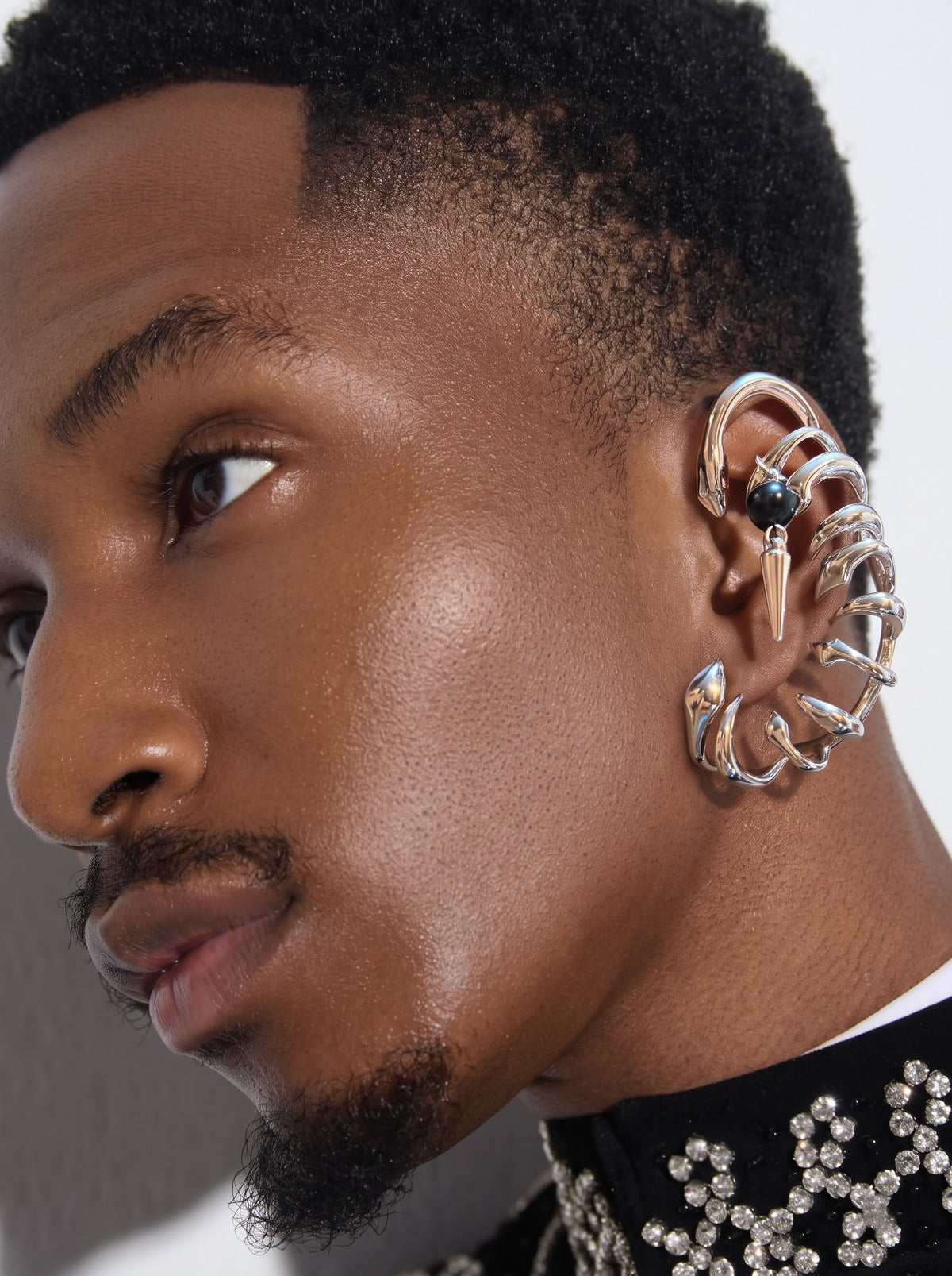 Silver Serpent Spine Ear Cuff