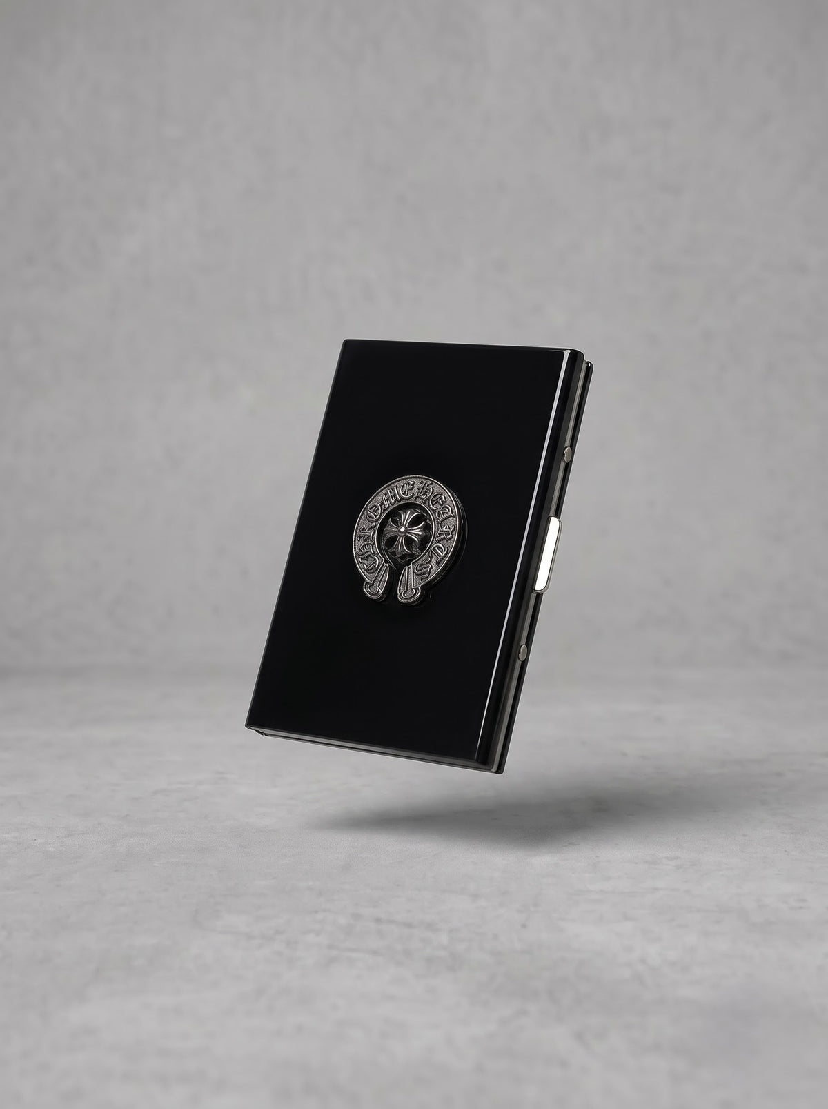 Noir Crest Metal Card Holder