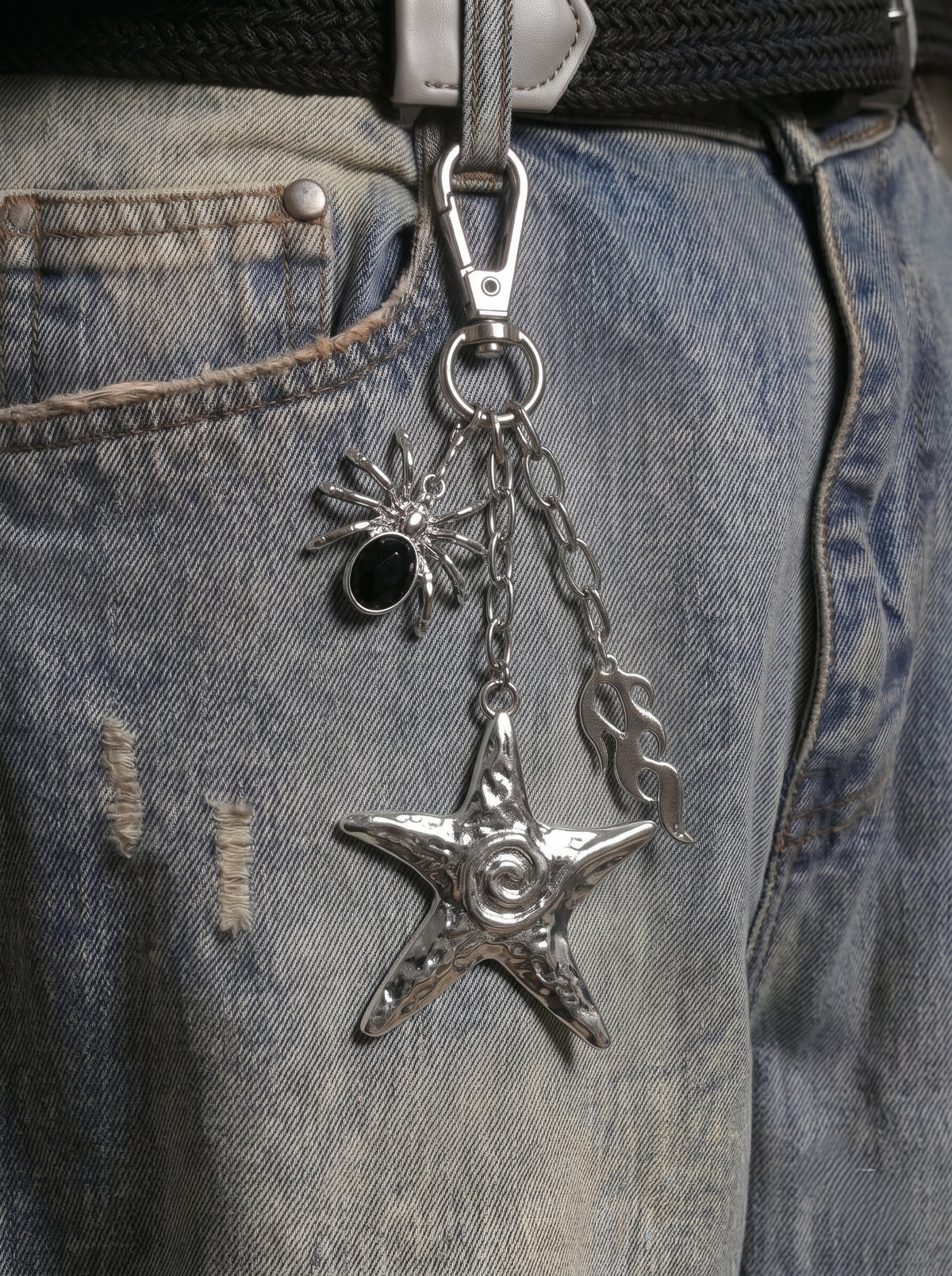 Midnight Star Charm Keychain