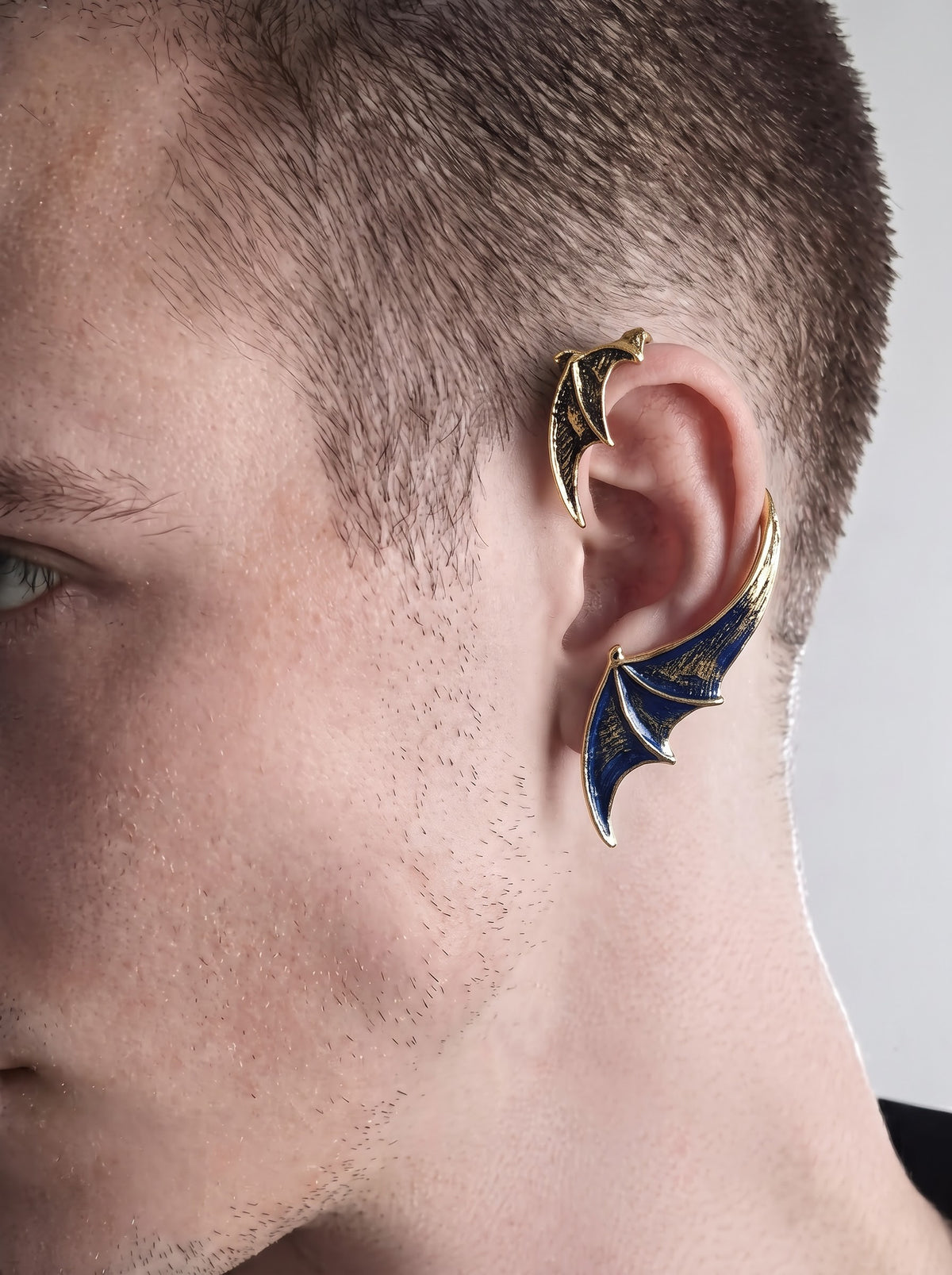 Silver Bat Wing Ear Cuff