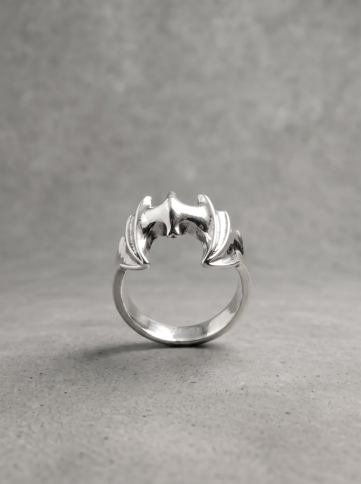 Silver Batwing Statement Ring