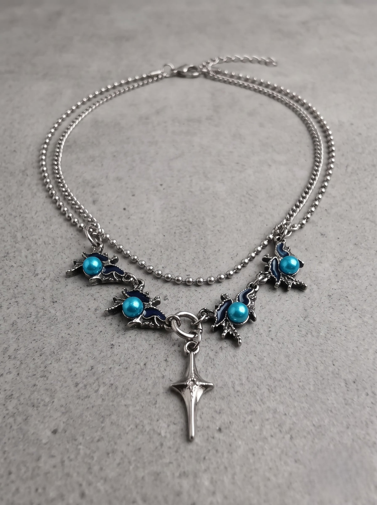 Celestial Azure Thorn Necklace