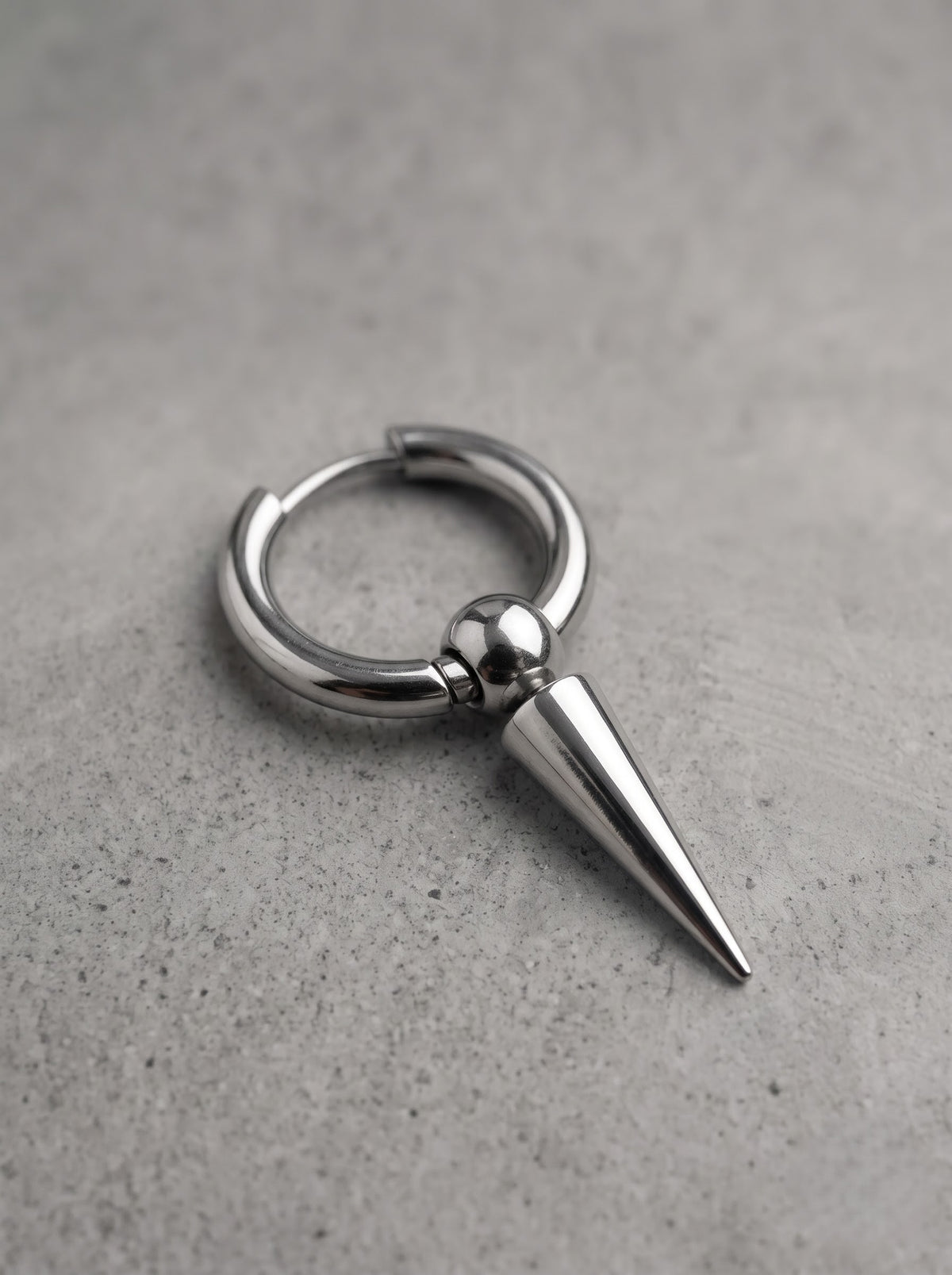 Silver Spike Hoop Earring – Punk Gothic Edition