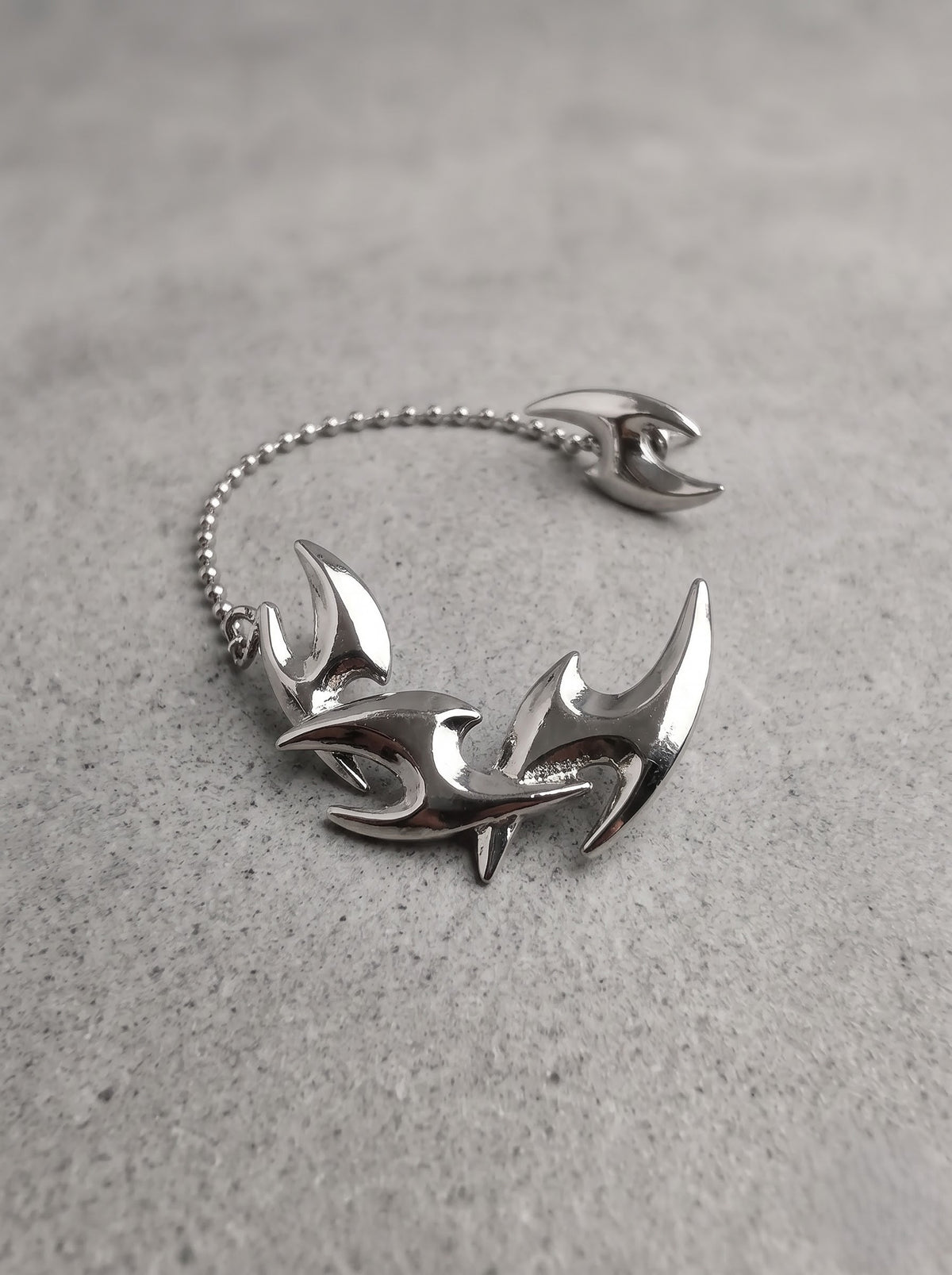 Silver Tribal Chain Ear Cuff