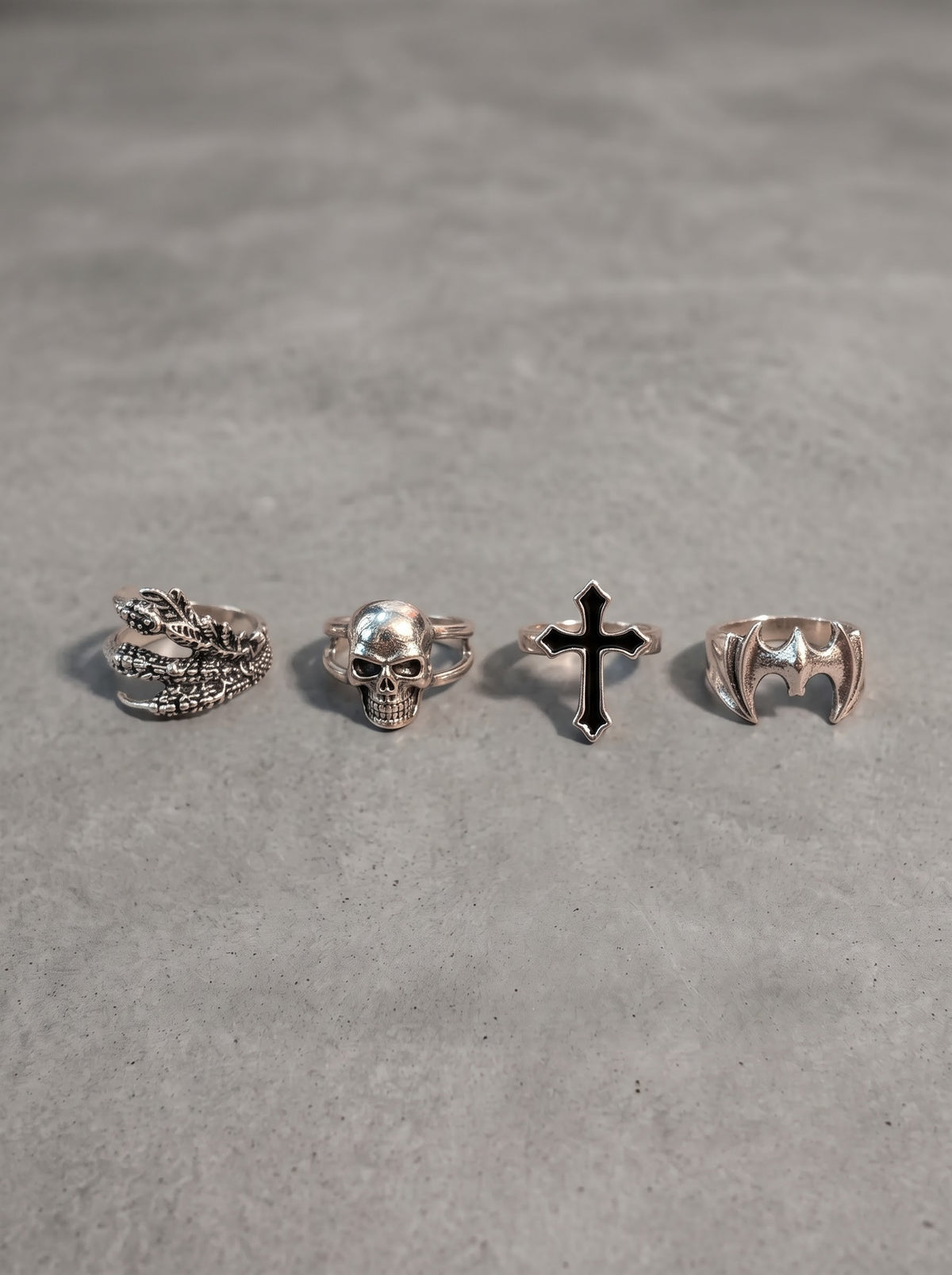 Gothic Edge Statement Ring Set