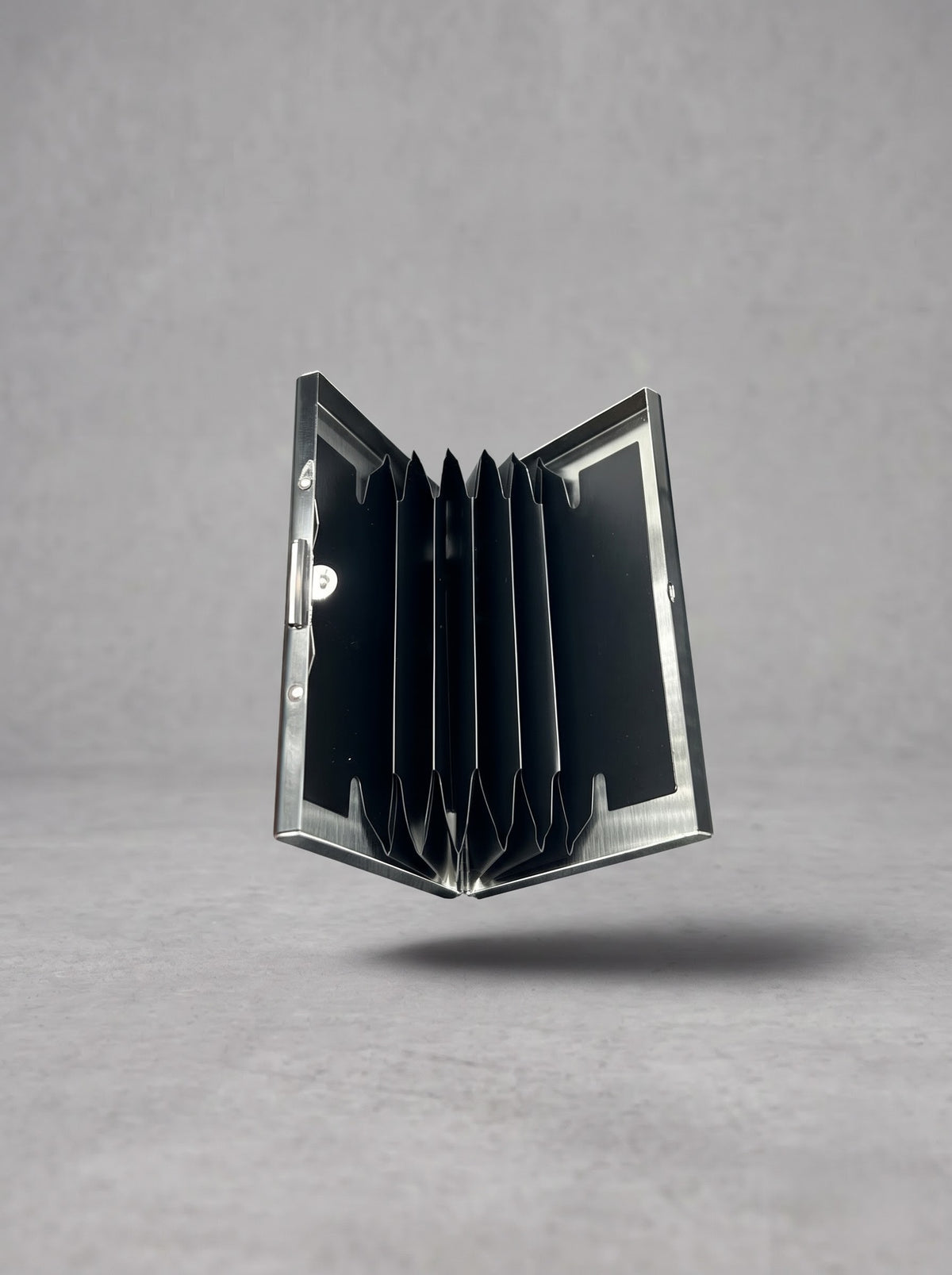 Noir Crest Metal Card Holder