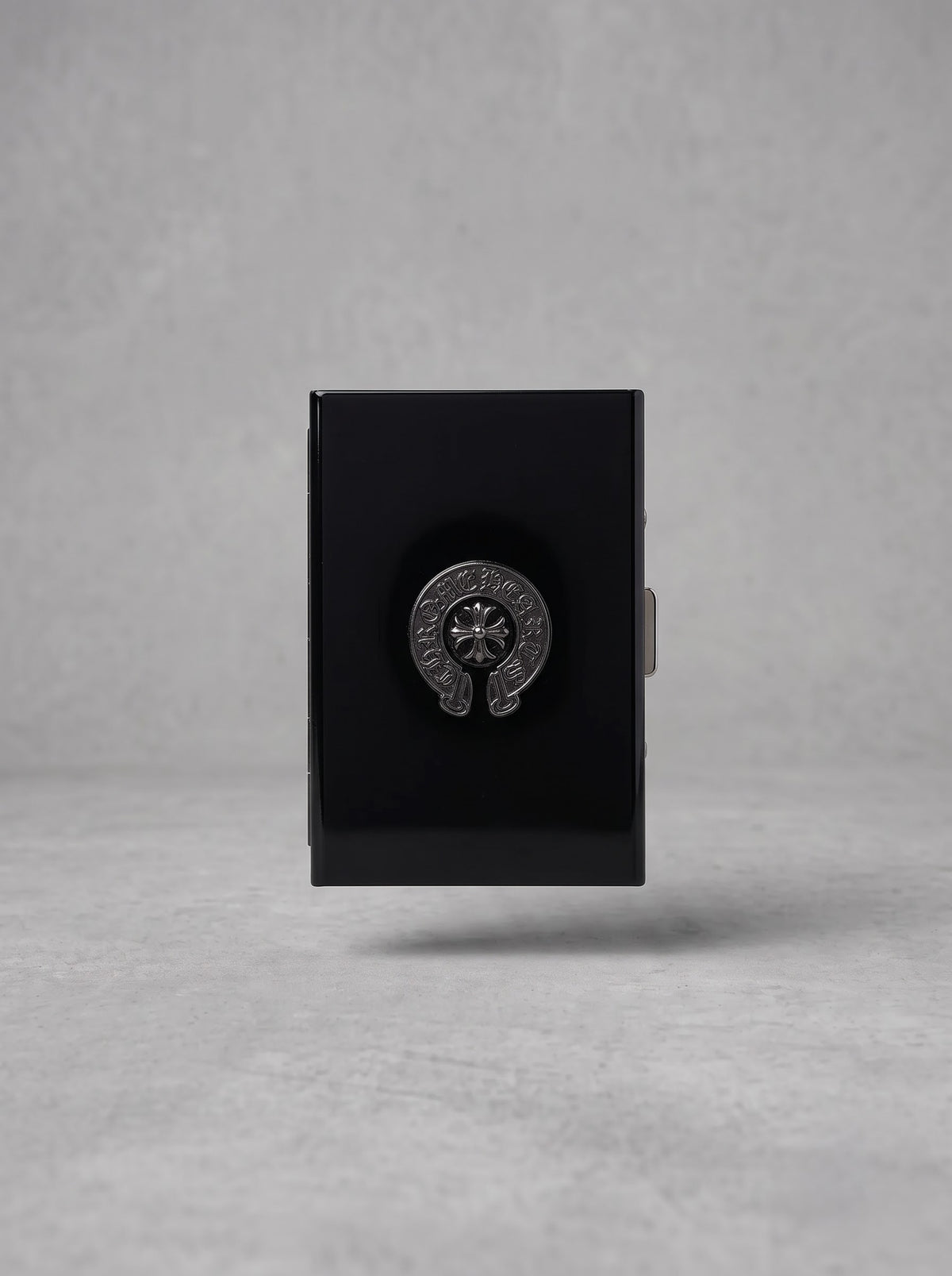 Noir Crest Metal Card Holder