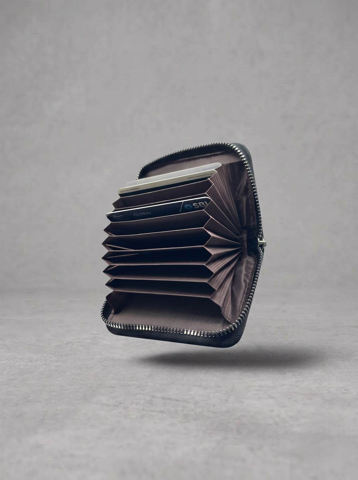 Noir Cross Emblem Zip Wallet