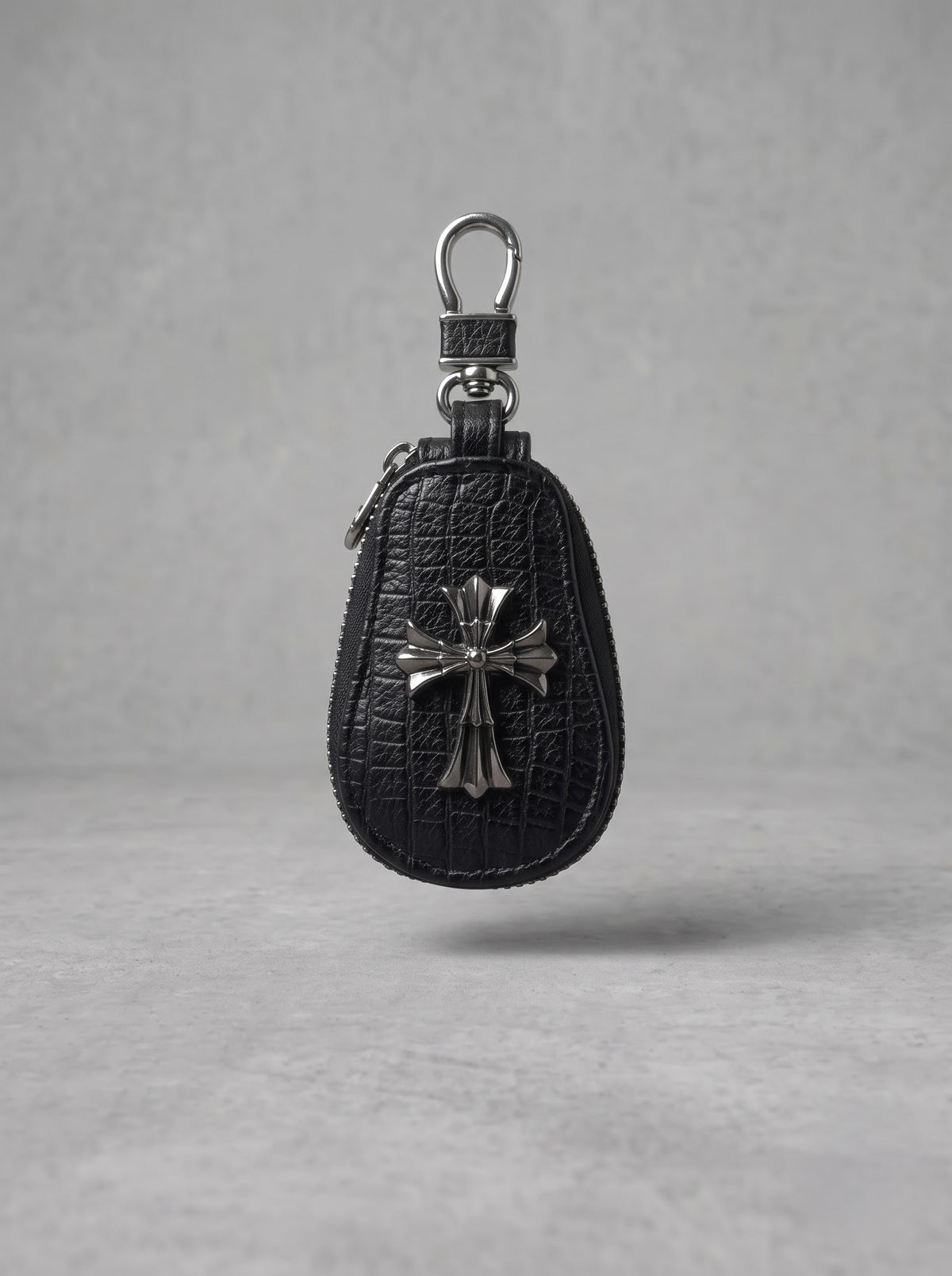 Noir Cross Zip Wallet