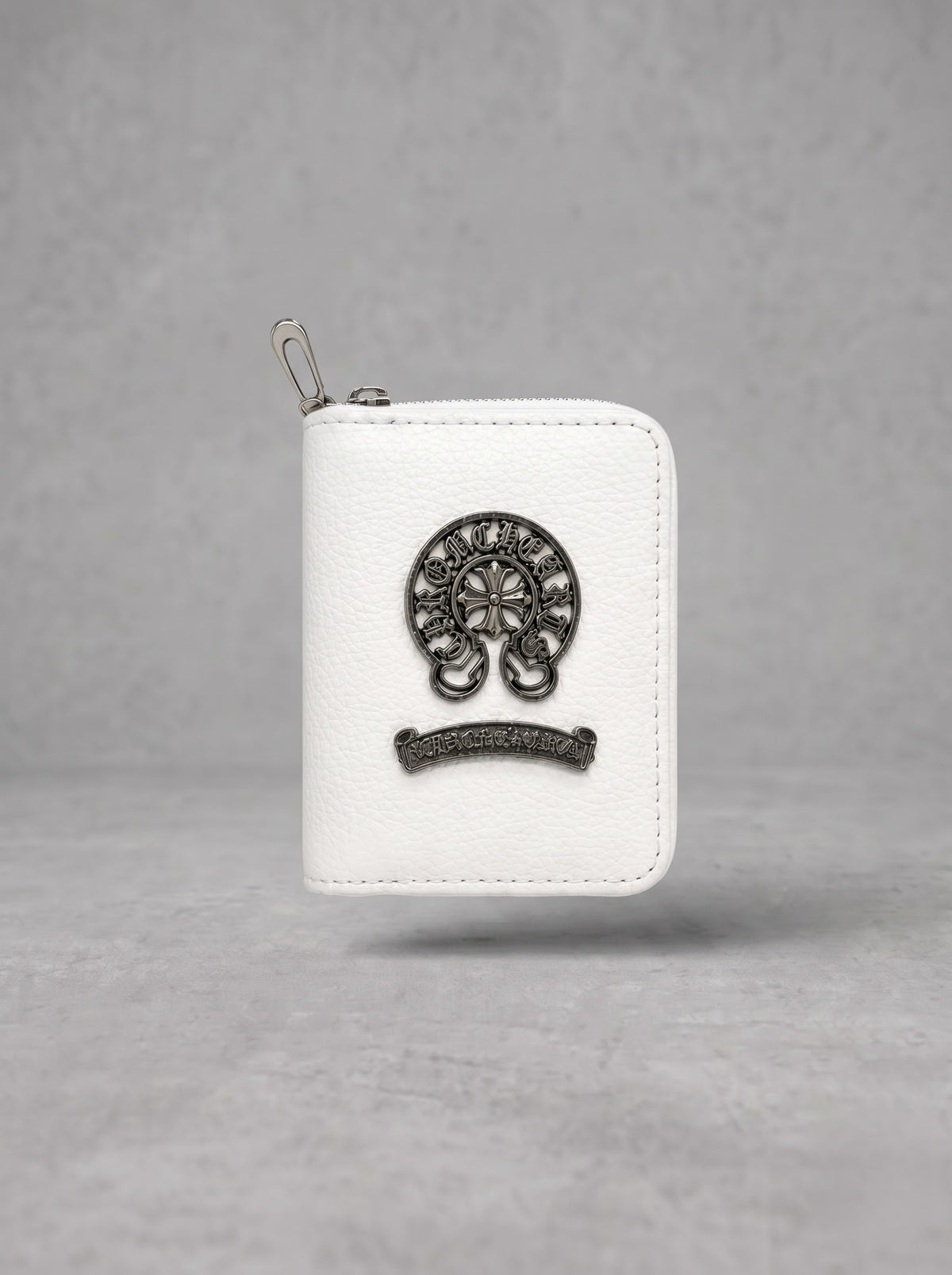 Luxe Crest Zip Card Holder Wallet