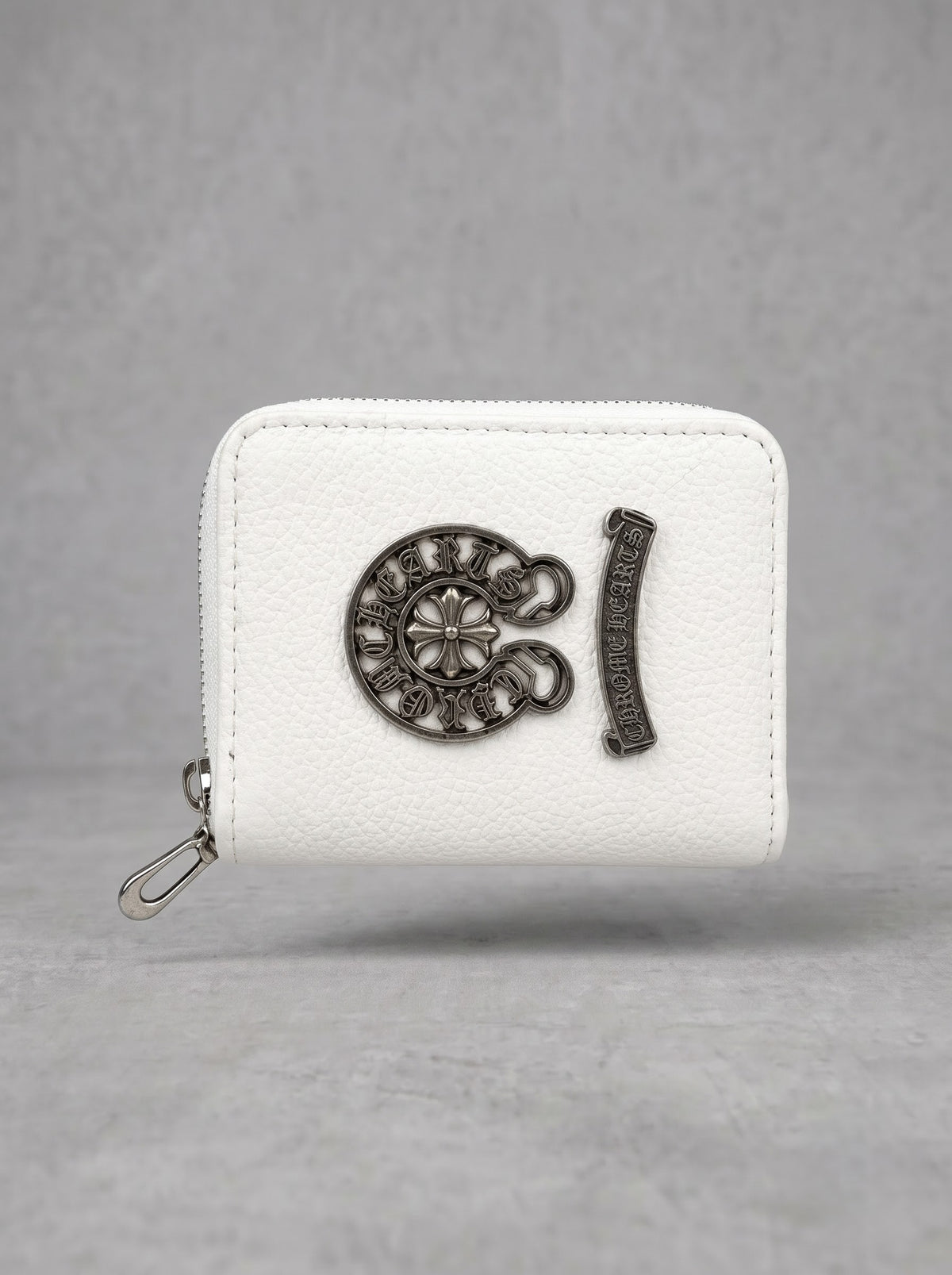 Luxe Crest Zip Card Holder Wallet
