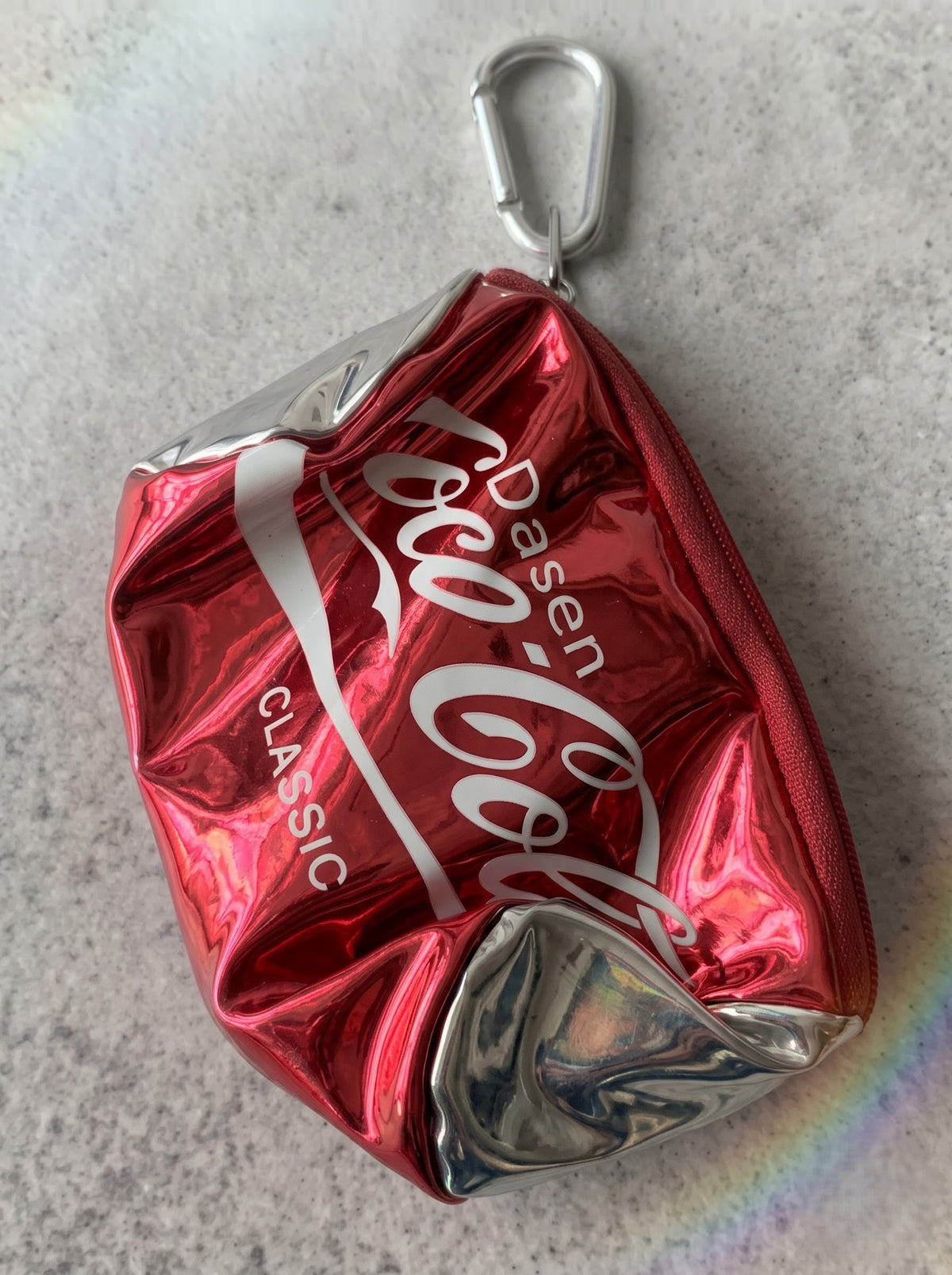 Coca-Cola Can-Shaped Mini Coin Pouch Keychain – Metallic Red Edition