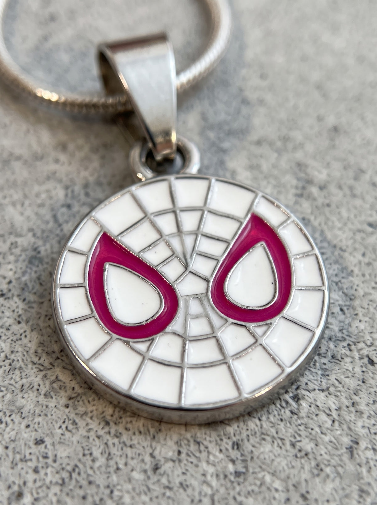 Pink Web Hero Pendant Necklace