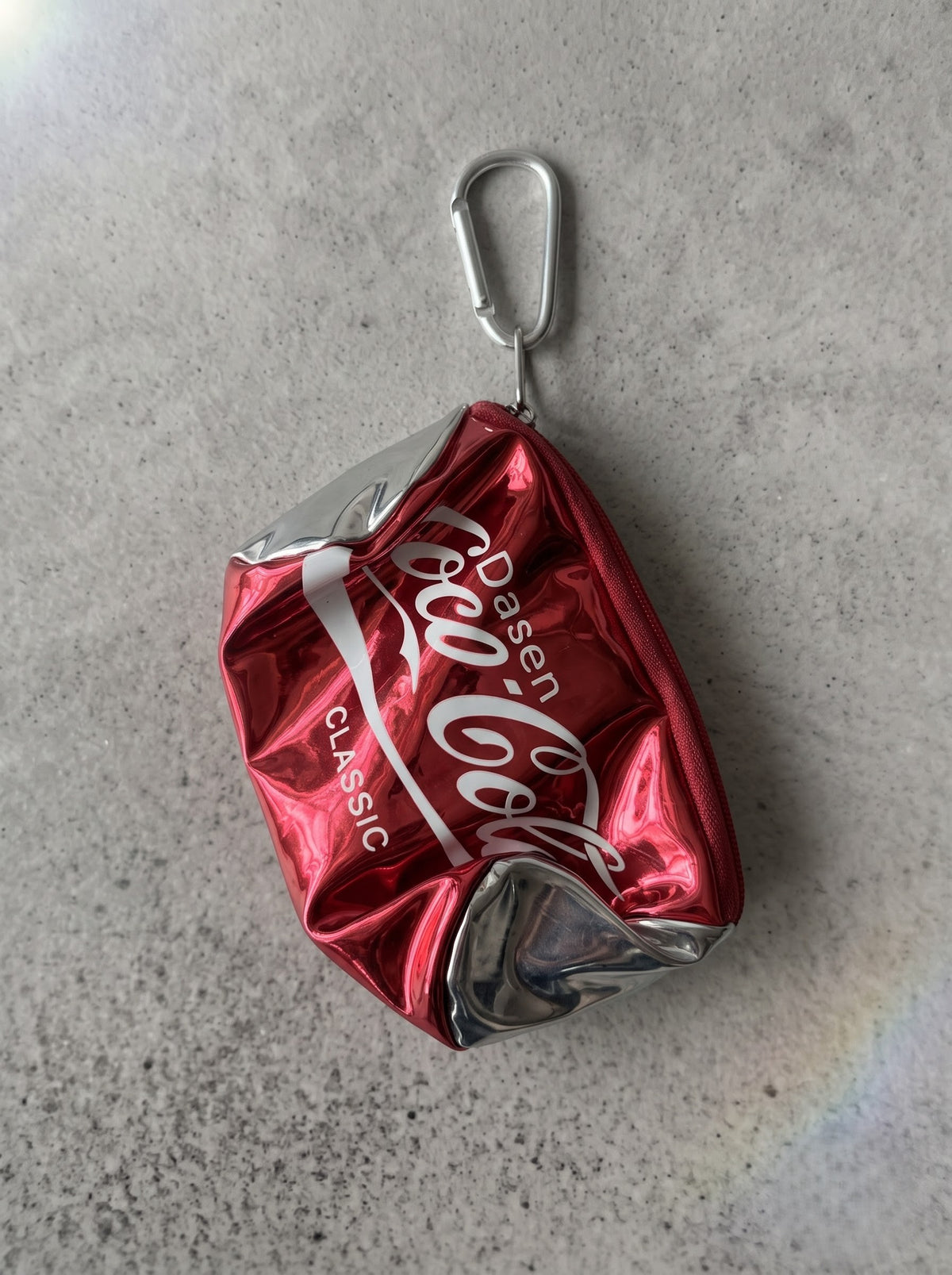 Coca-Cola Can-Shaped Mini Coin Pouch Keychain – Metallic Red Edition