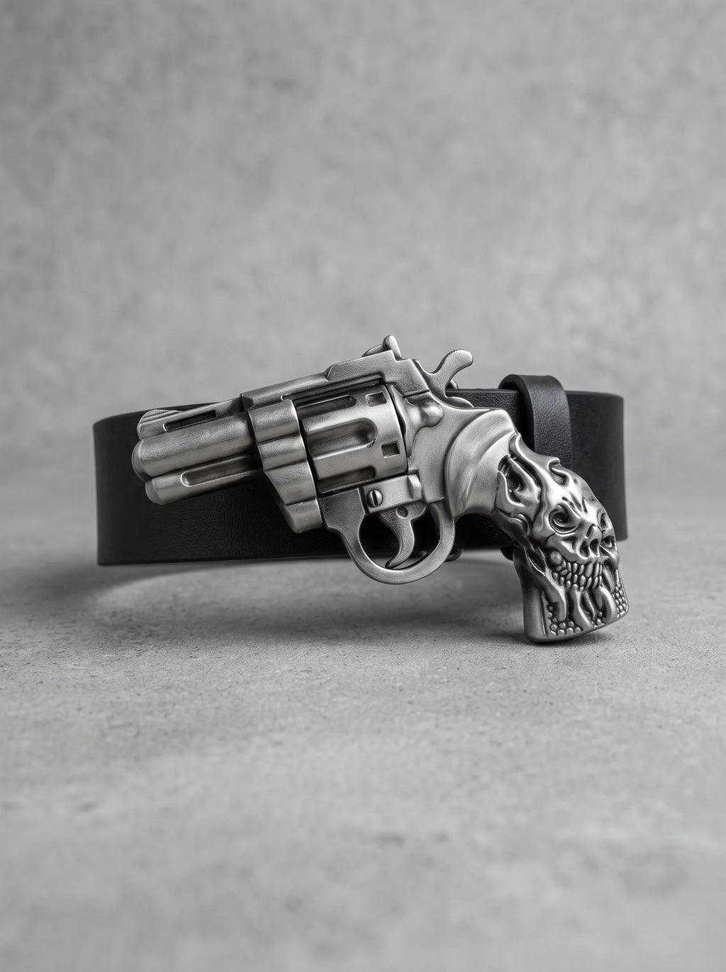 Outlaw Reaper Revolver Buckle Belt