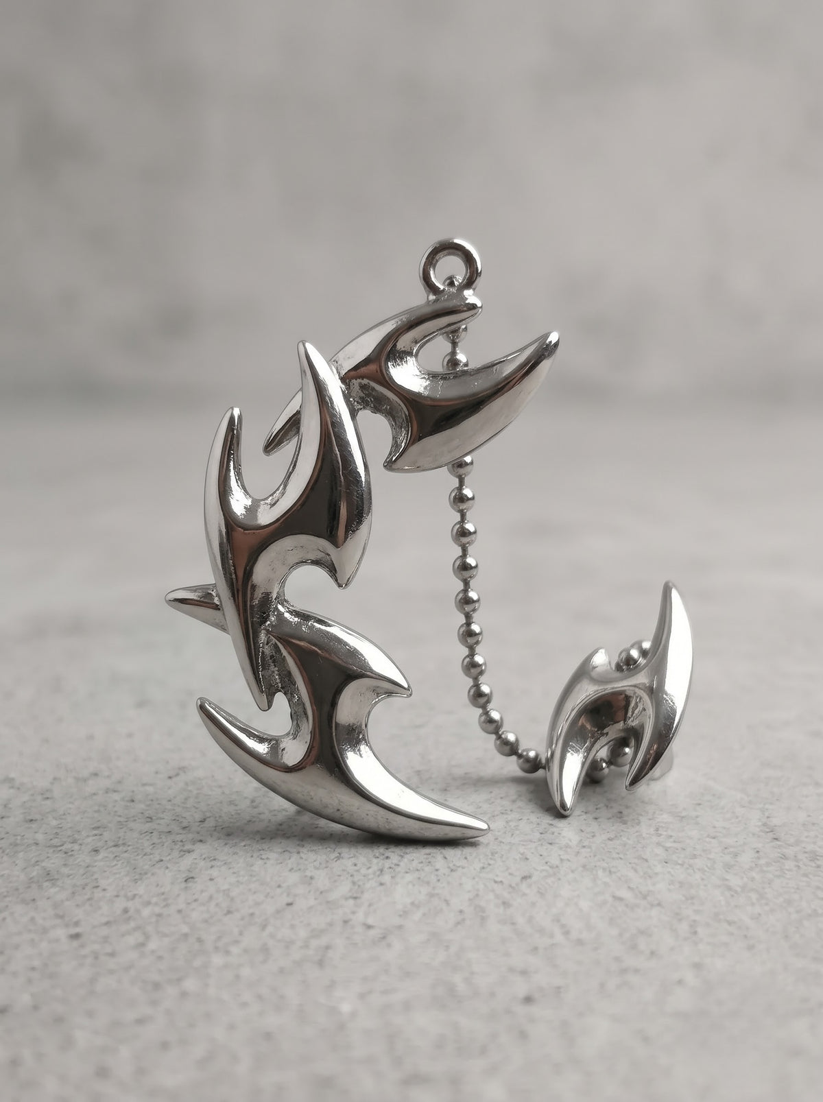 Silver Tribal Chain Ear Cuff