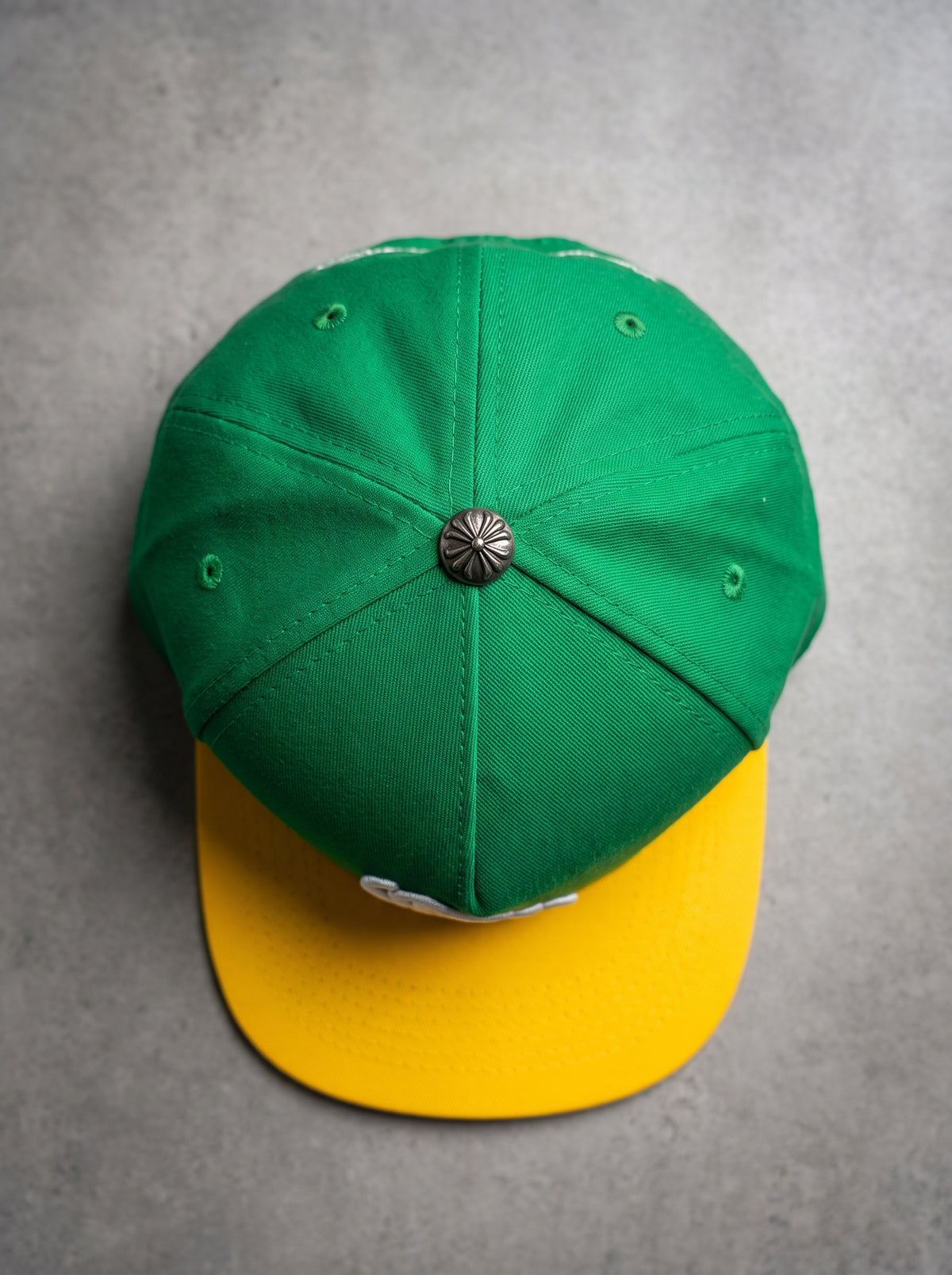 Chrome Hearts Gothic Monogram Two-Tone Snapback (Green/Yellow)