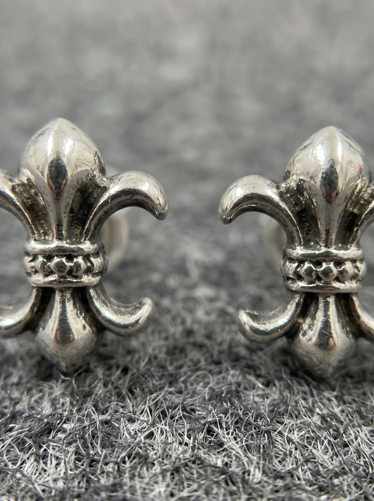 Silver Fleur Stud Earrings