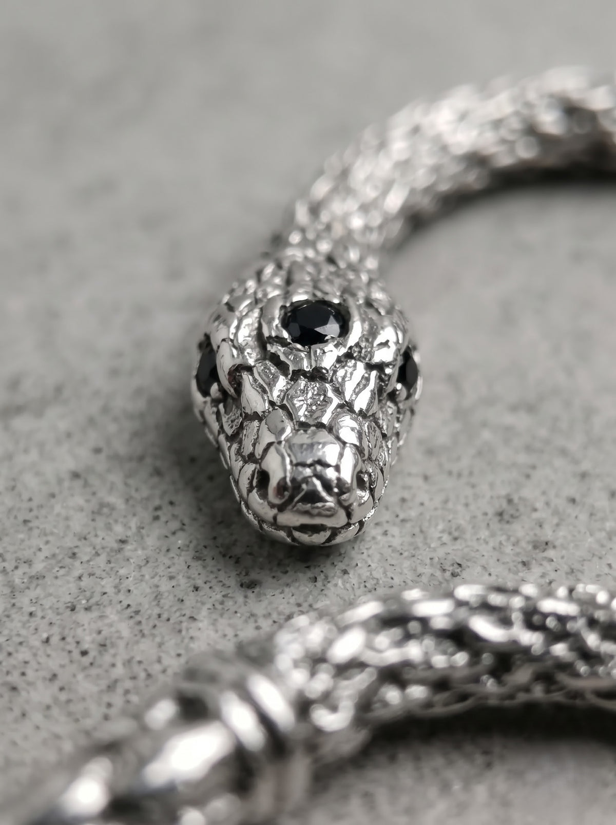 Silver Serpent Hand Ear Cuff