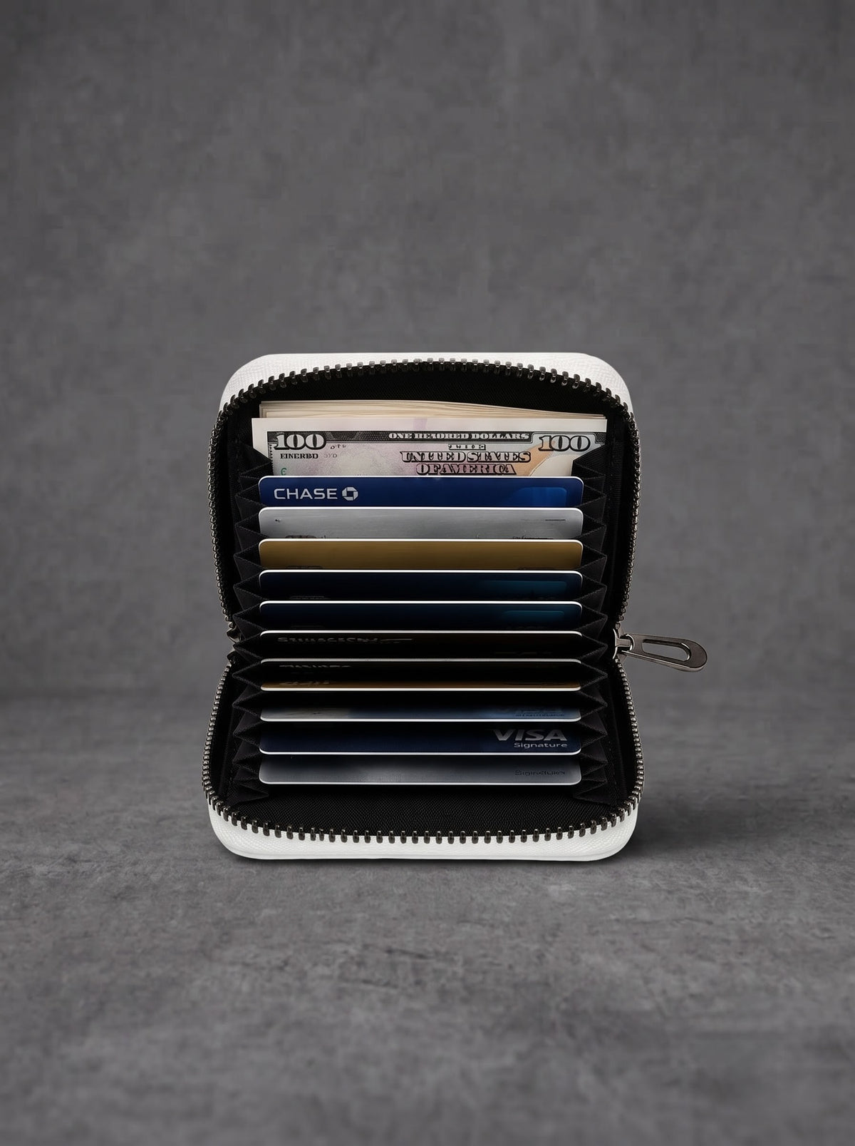 Ivory Gothic Compact Zip Wallet