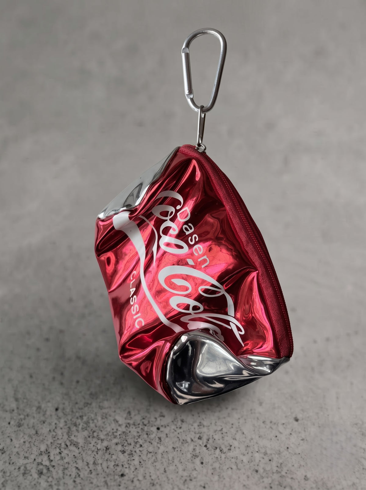 Coca-Cola Can-Shaped Mini Coin Pouch Keychain – Metallic Red Edition